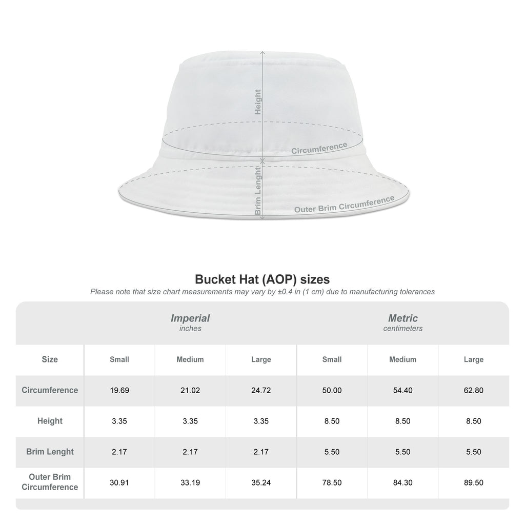 Psychedelic Mushroom Pattern Bucket Hat — Colorful Retro Fungi Print