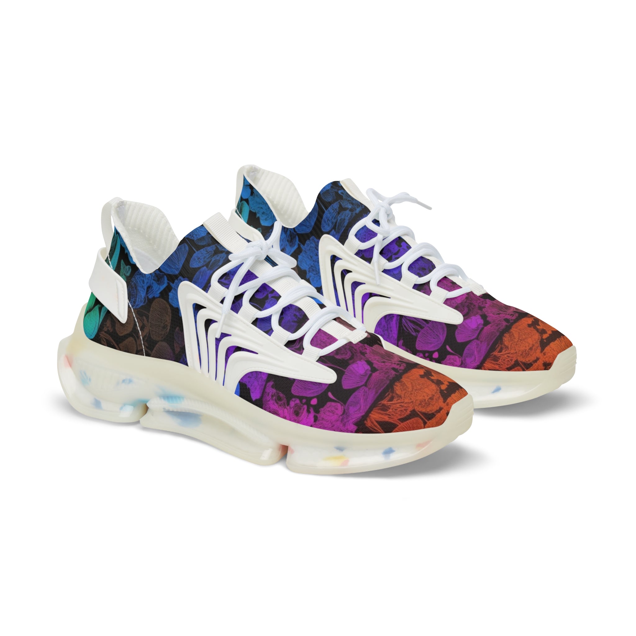 Colorful Tie-Dye Mesh Sneakers — Men's Athletic Fashion Shoes