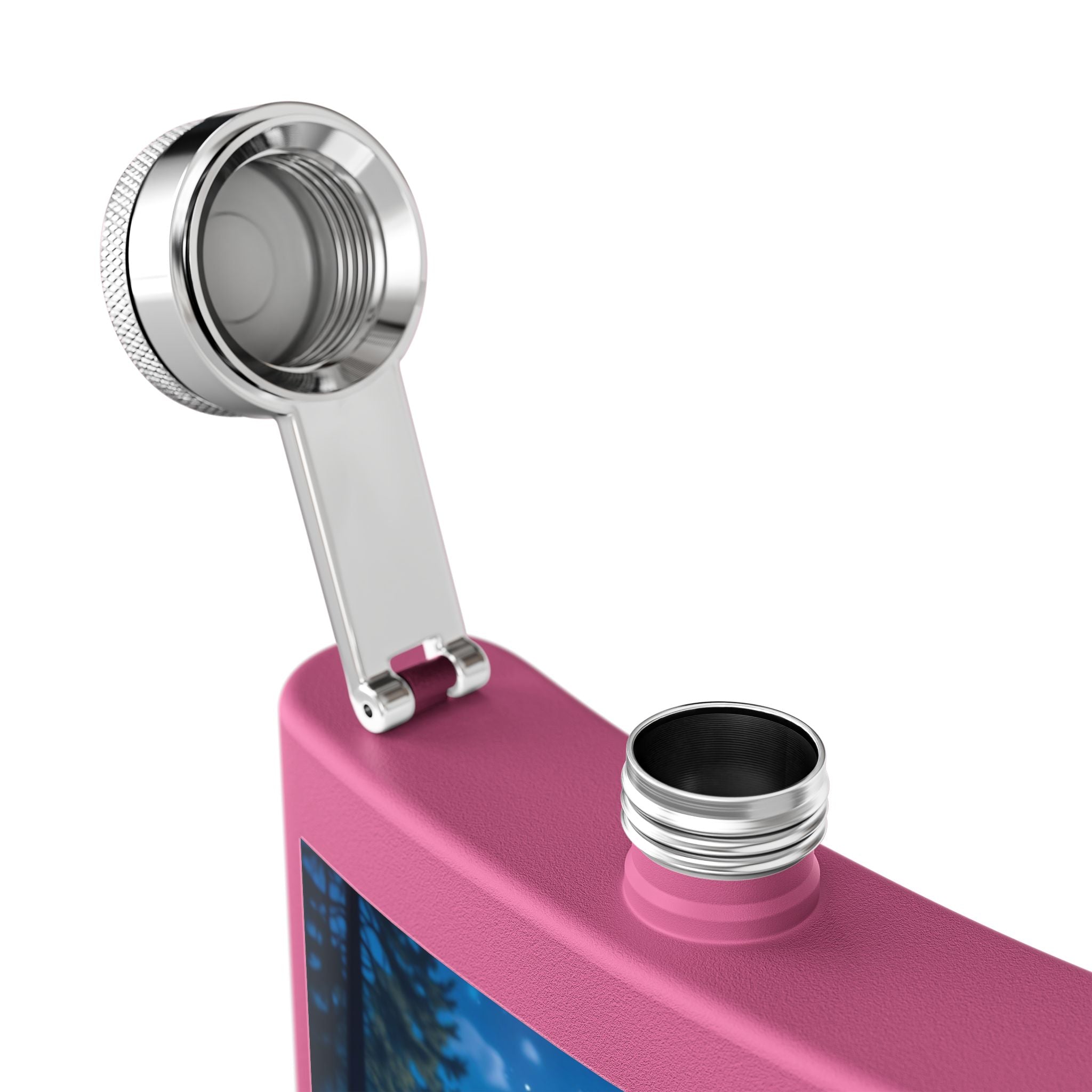 🌲 Moonlit Grove Stainless Steel Flask – Sip with a Side of Magic 🍄🌕