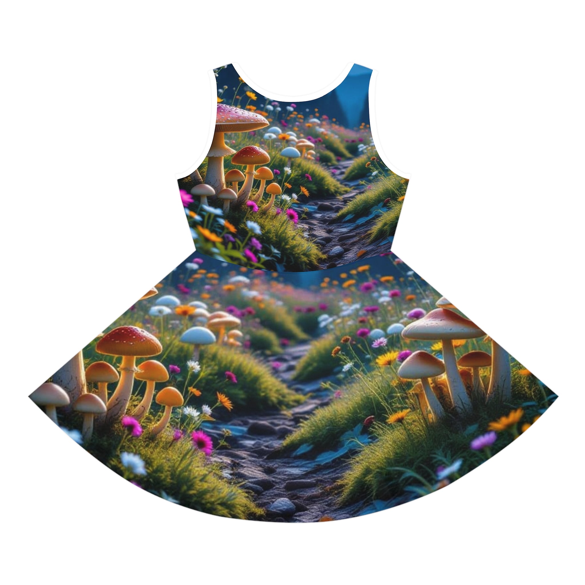🍄✨ “Trail of Whimsy” Sleeveless Sundress ✨🍄