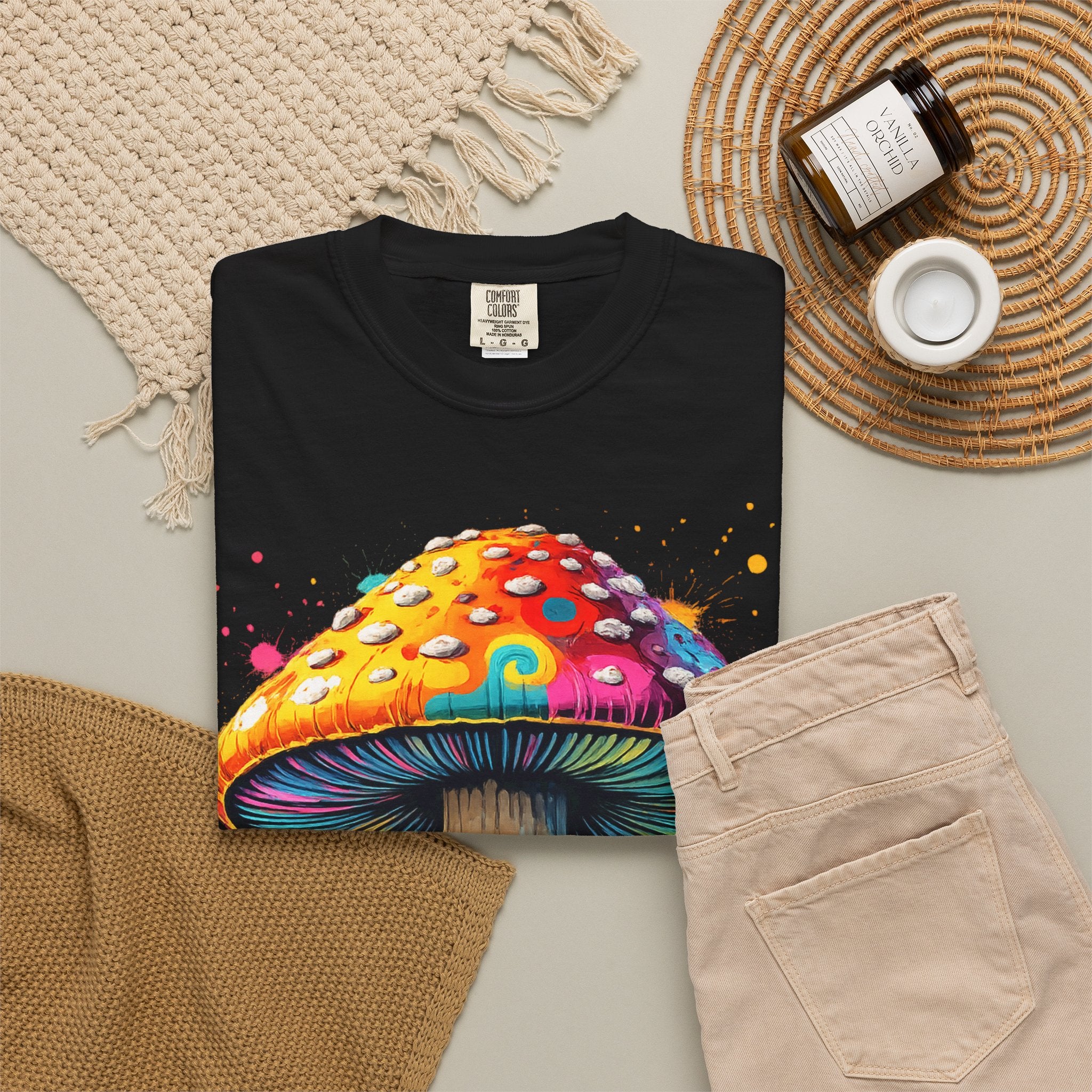 Lake Oswego Mushroom T-Shirt — Vintage Nature & Psychedelic Fungi Design
