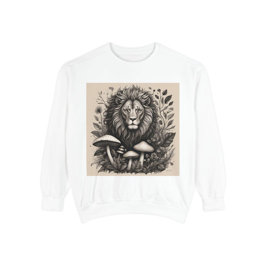 🦁 Lionheart & Shrooms Sweatshirt – Wear the Wild Within 🍄