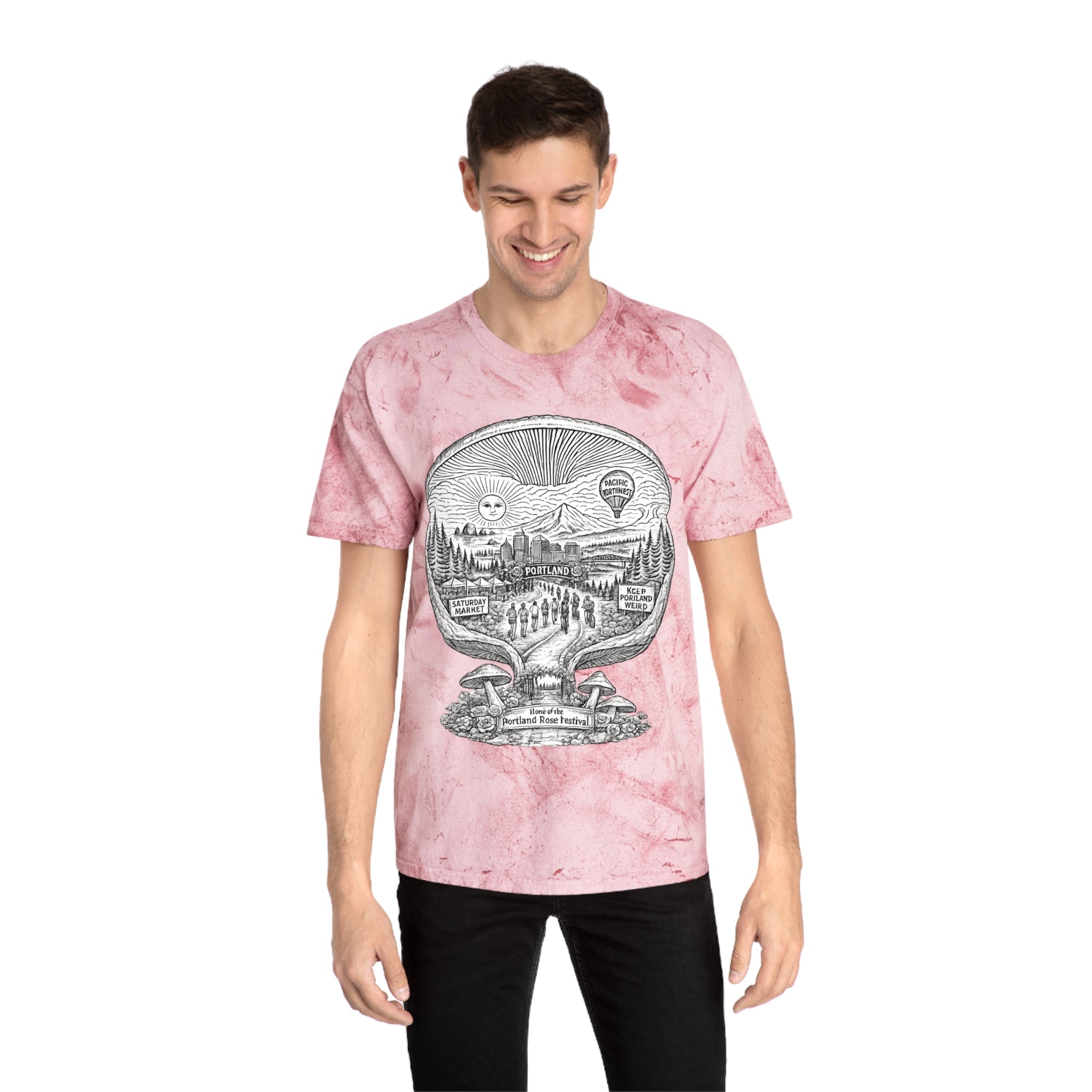 City: Portland Mushroom Vintage T-Shirt