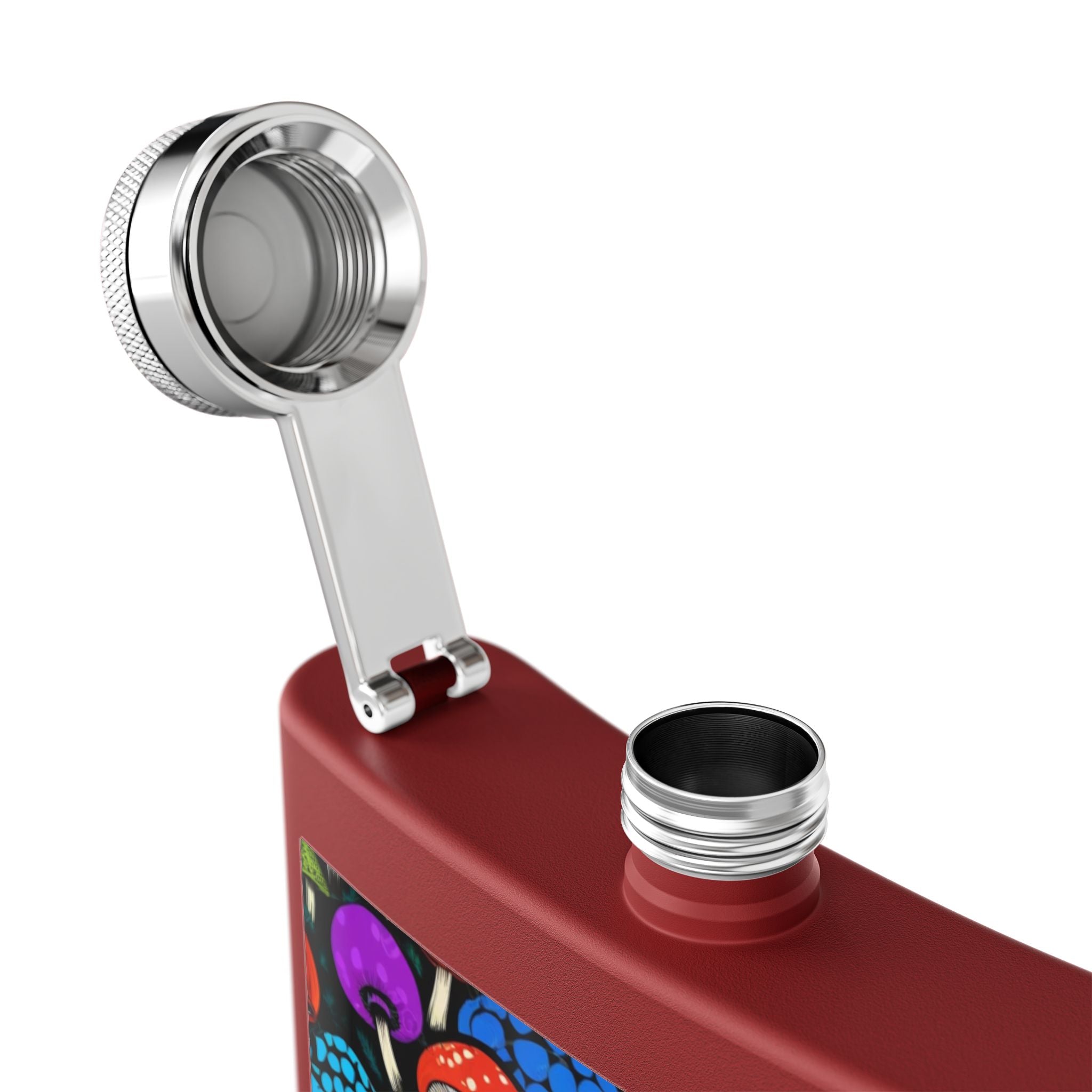 🌈 Psychedelic Pop Shroom Flask – Sip Boldly, Live Colorfully 🍄