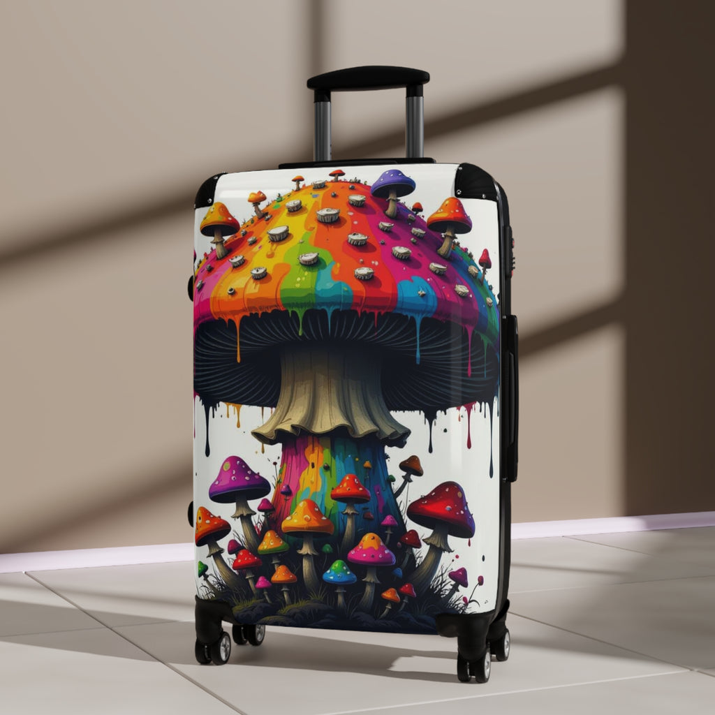 Valise psychédélique champignon arc-en-ciel – Bagage cabine coloré