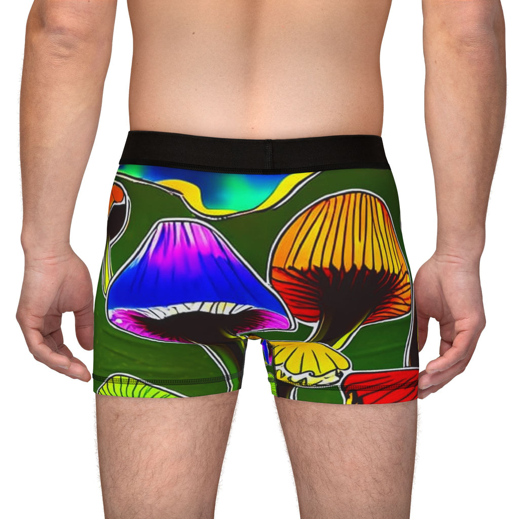 Caleçon Homme à Motifs Champignons — Imprimé Fungi Psychédélique Coloré