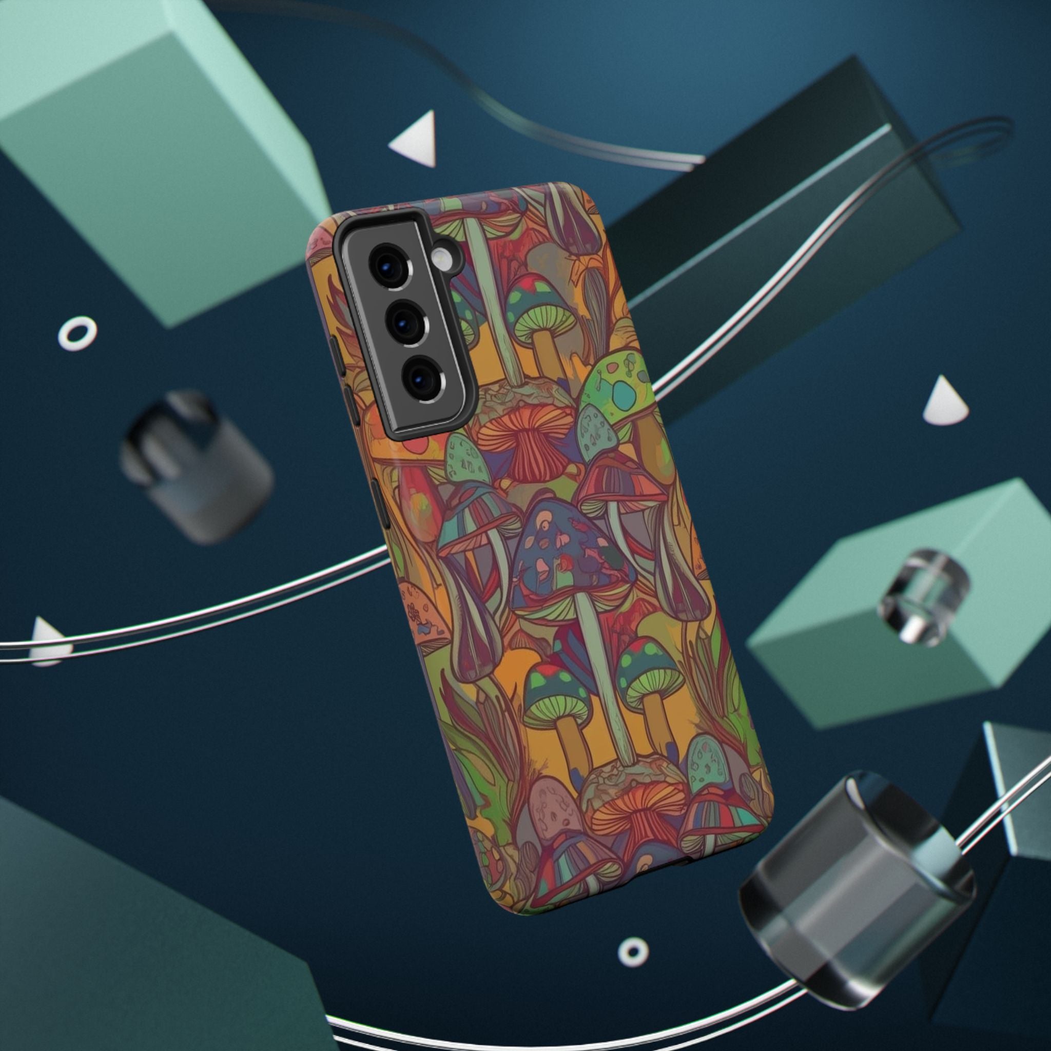 Mushroom Grove Impact-Resistant Case, Unique Phone Cover for Nature Lovers, Mushroom Art Gifts, Phone Accessories for Festivals, [...]