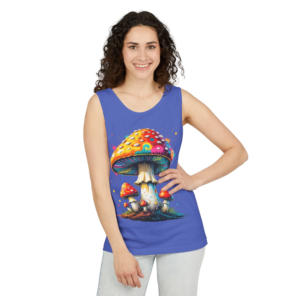 Mushroom Graphic Tank Top — Colorful Psychedelic Fungi Design