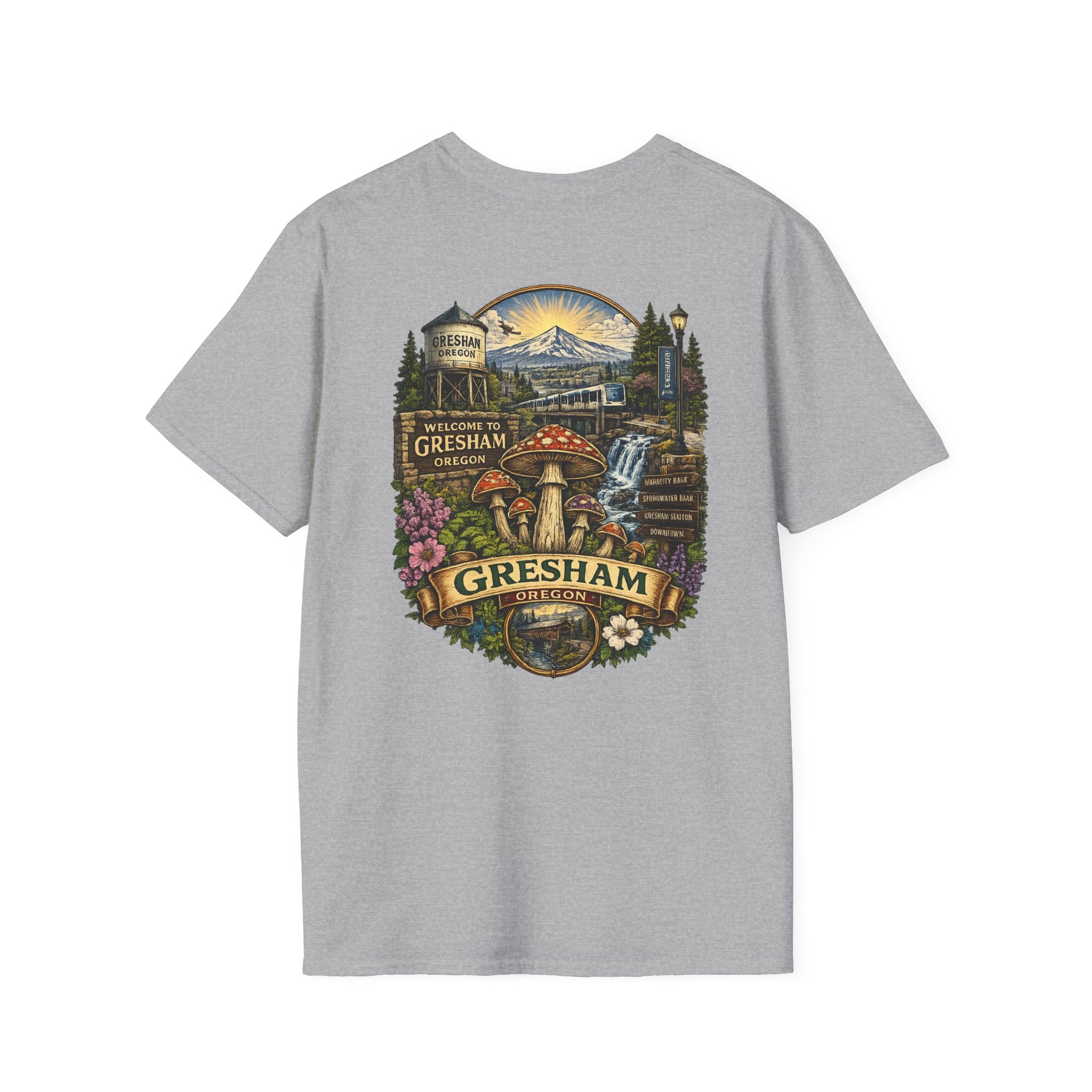 Psychedelic Mushroom Graphic T-Shirt — Red Amanita Illustration