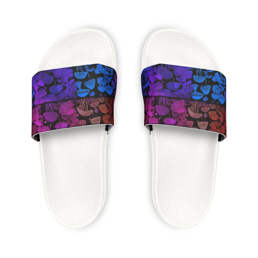 Men's Slide Sandals — Colorful Gradient Skull Pattern Removable-Strap Slides