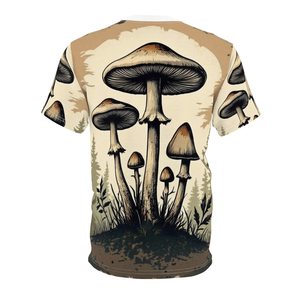Psychedelic Mushroom All-Over Print T-Shirt – Woodland Fungi Graphic Tee