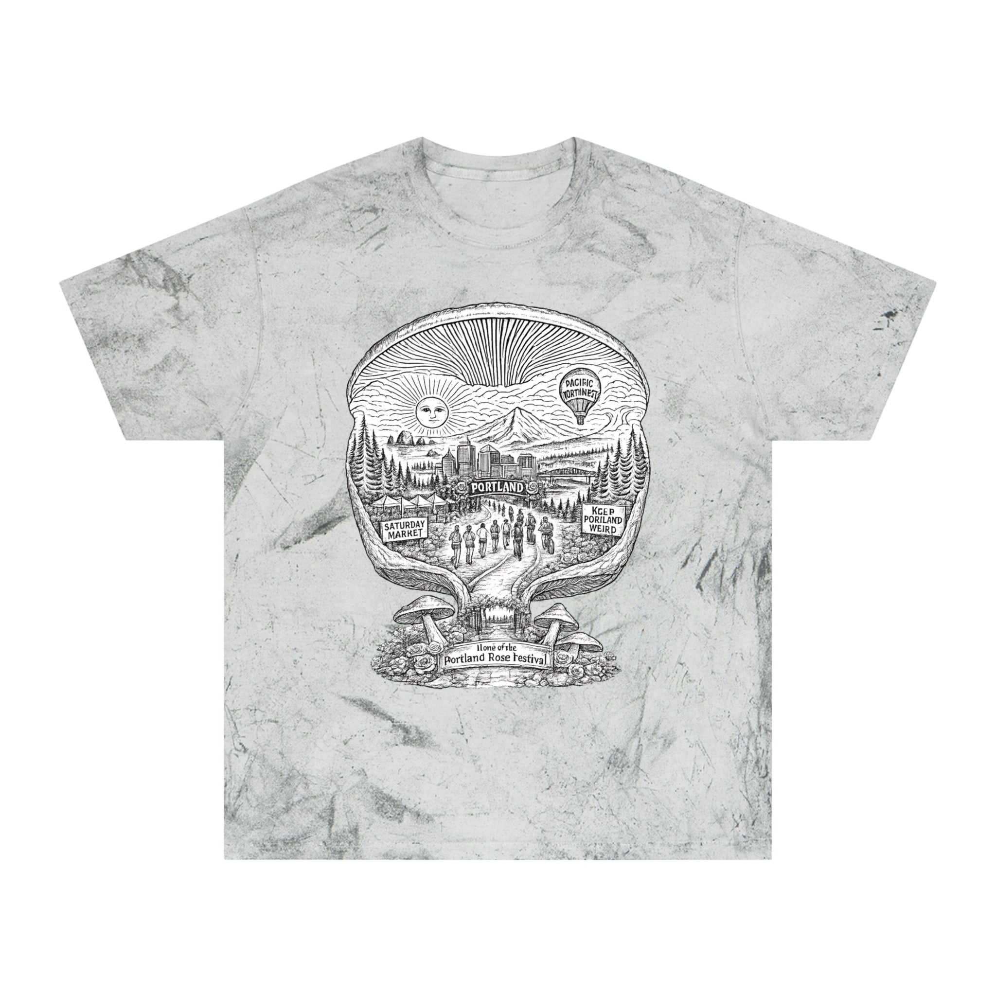 City: Portland Mushroom Vintage T-Shirt