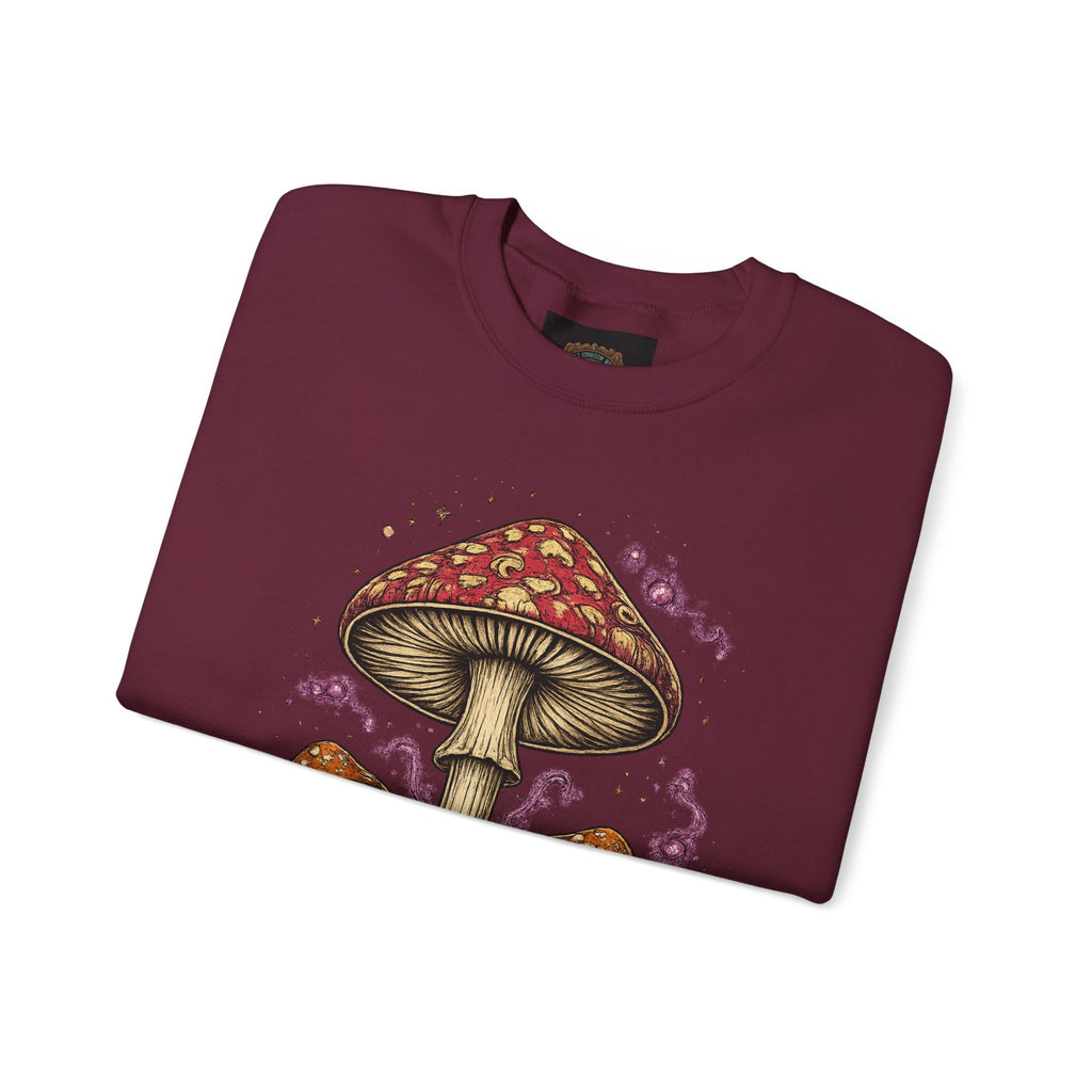 Mushroom Vancouver Crewneck Sweatshirt — Scenic Pacific Northwest Fungi Design