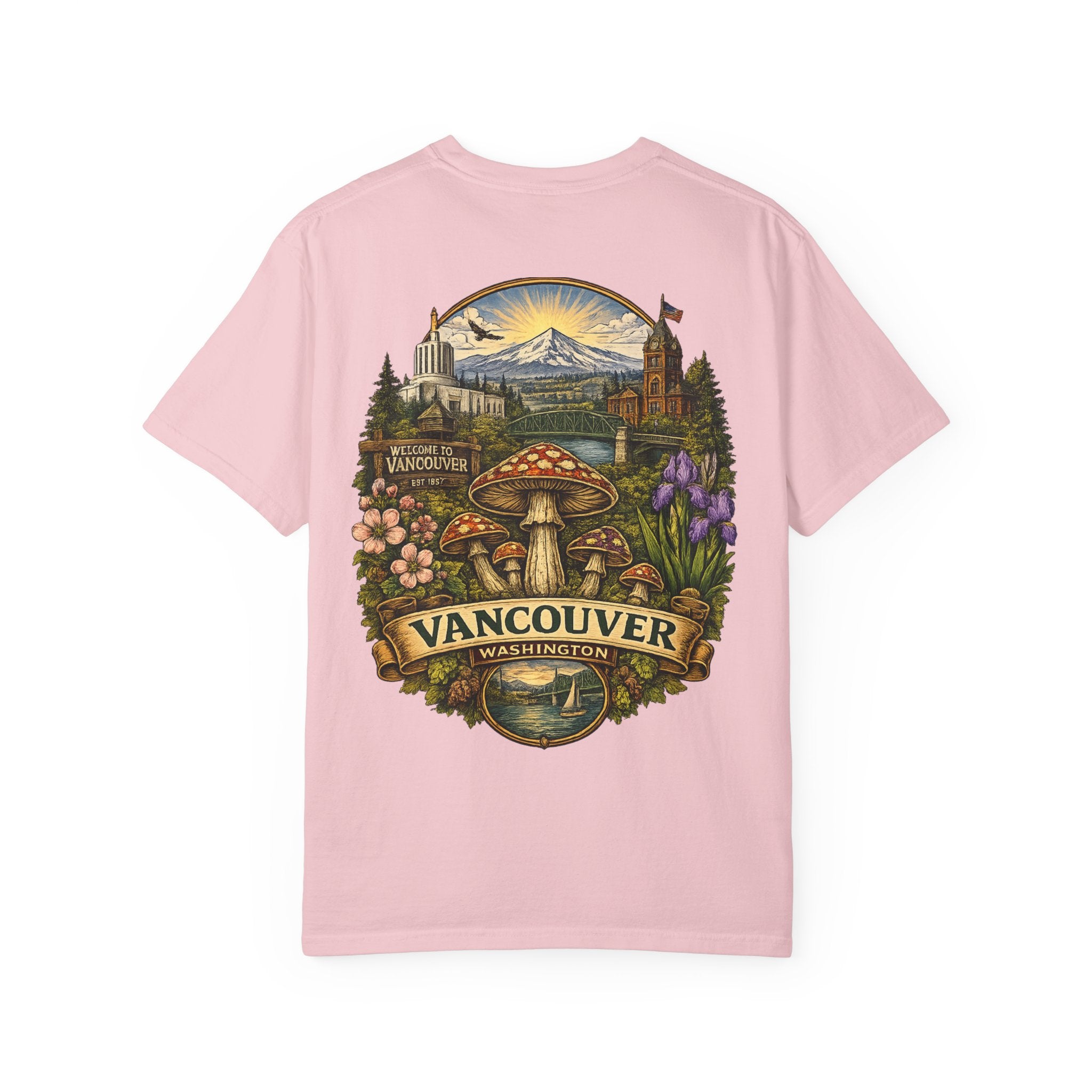 Lake Oswego Mushroom T-Shirt — Vintage Nature & Psychedelic Fungi Design