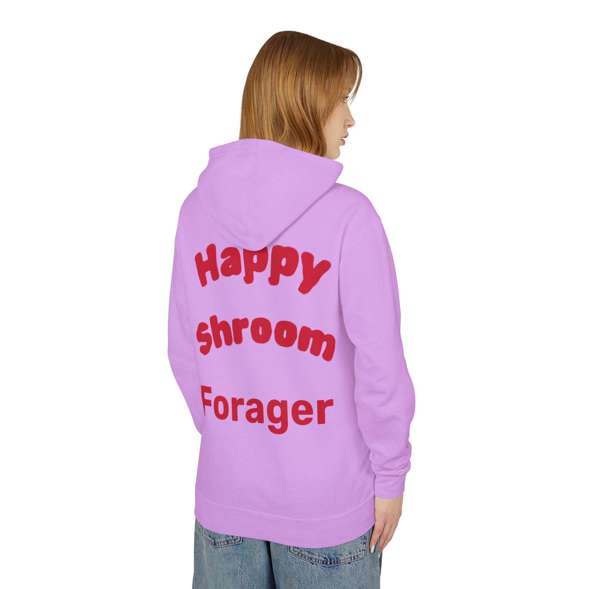 Mushroom Christmas Tree Hoodie — "Happy Shroom Forager" Holiday Pullover