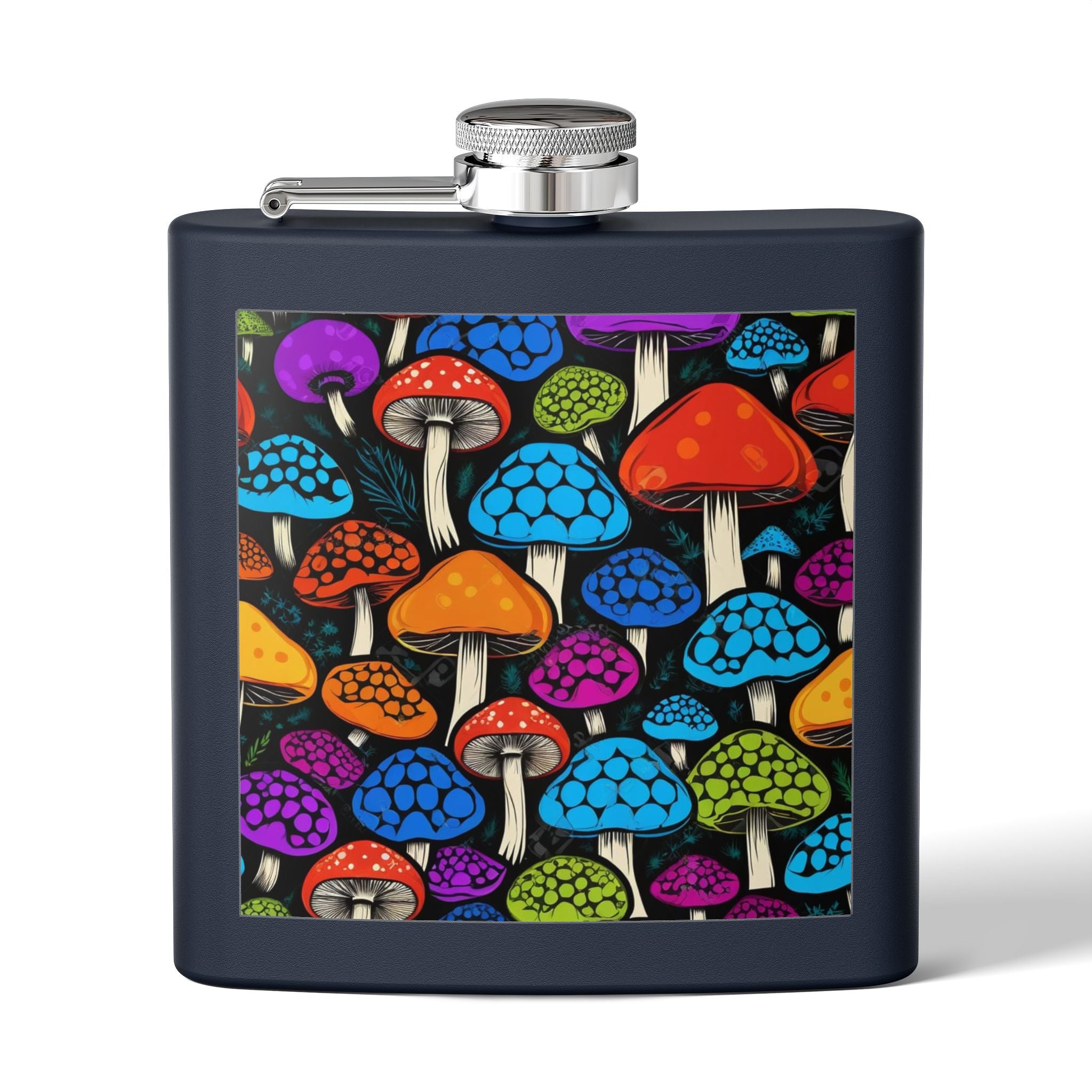 🌈 Psychedelic Pop Shroom Flask – Sip Boldly, Live Colorfully 🍄