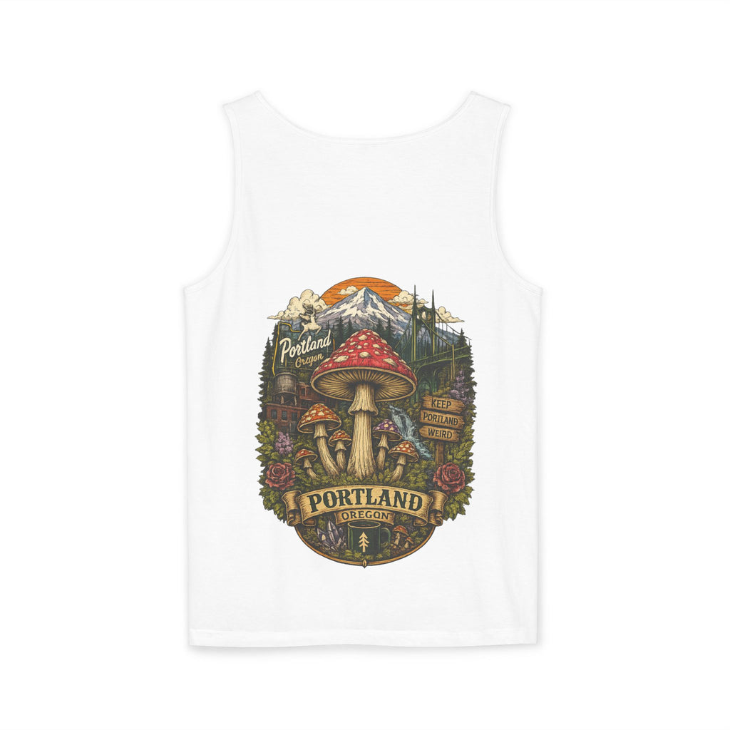 Mushroom Graphic Tank Top — Colorful Psychedelic Fungi Design