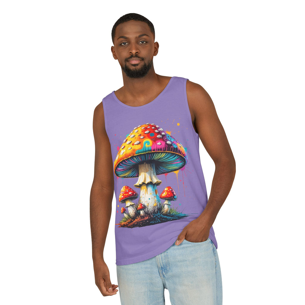 Mushroom Graphic Tank Top — Colorful Psychedelic Fungi Design