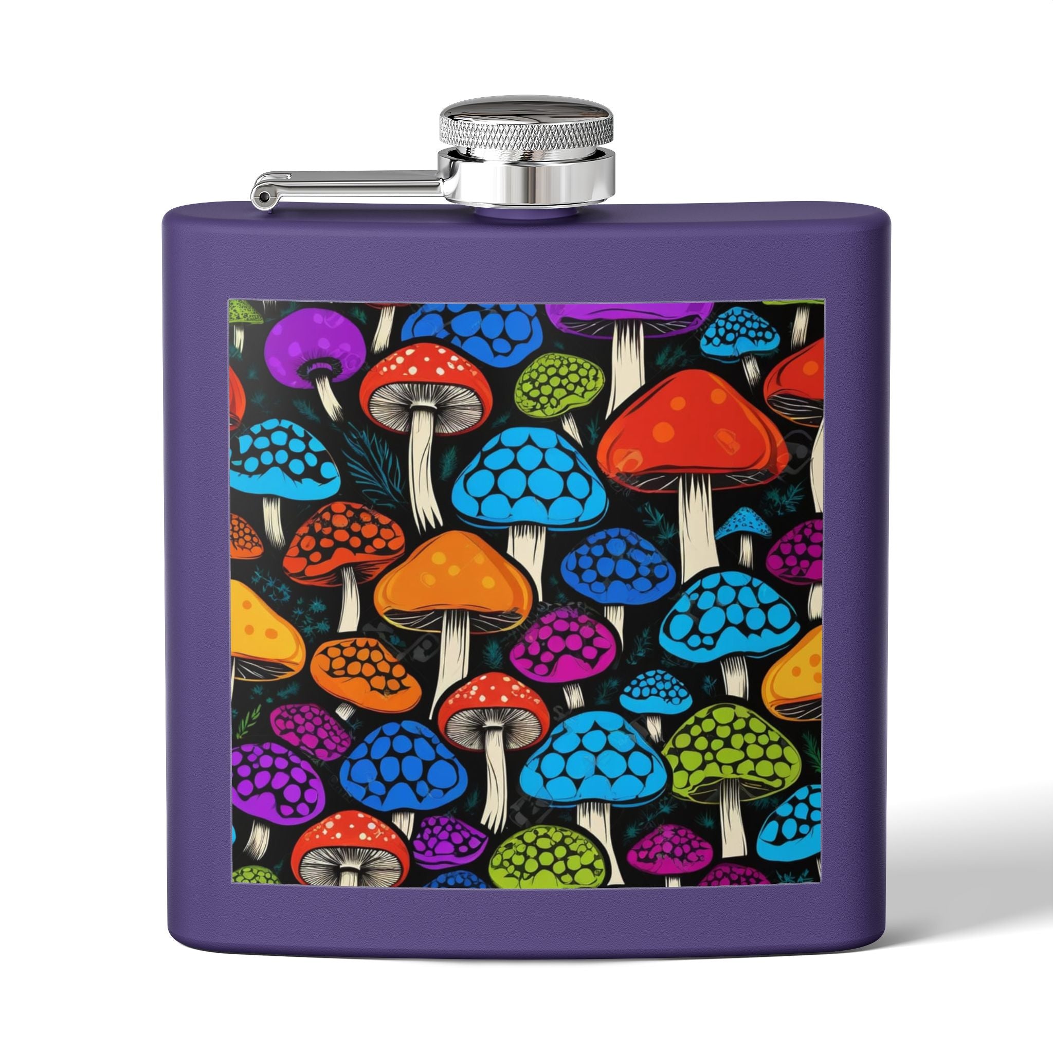 🌈 Psychedelic Pop Shroom Flask – Sip Boldly, Live Colorfully 🍄