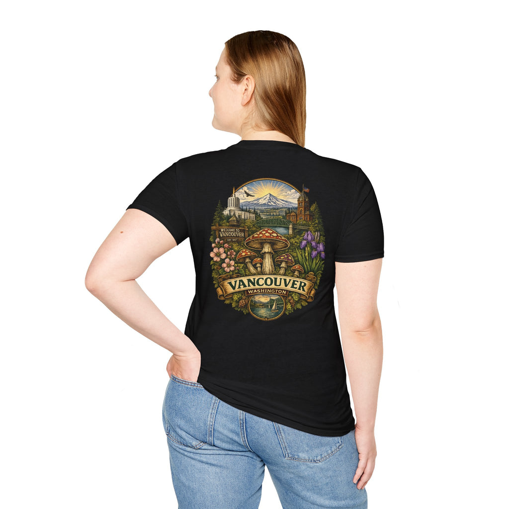 Mushroom Illustration T-Shirt – Vintage Red Toadstool Graphic