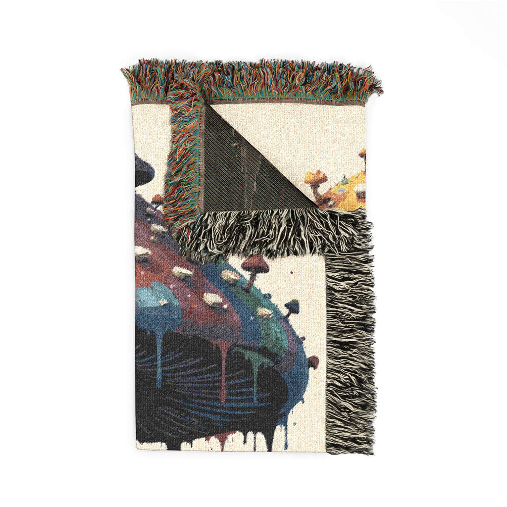 Woven Blanket — Surreal Floating Island Tapestry Throw