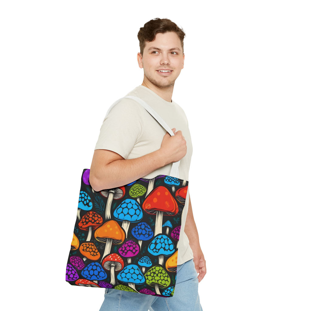 🌈 Color Pop Mushroom Tote – Carry Bold, Live Bright 🍄👜