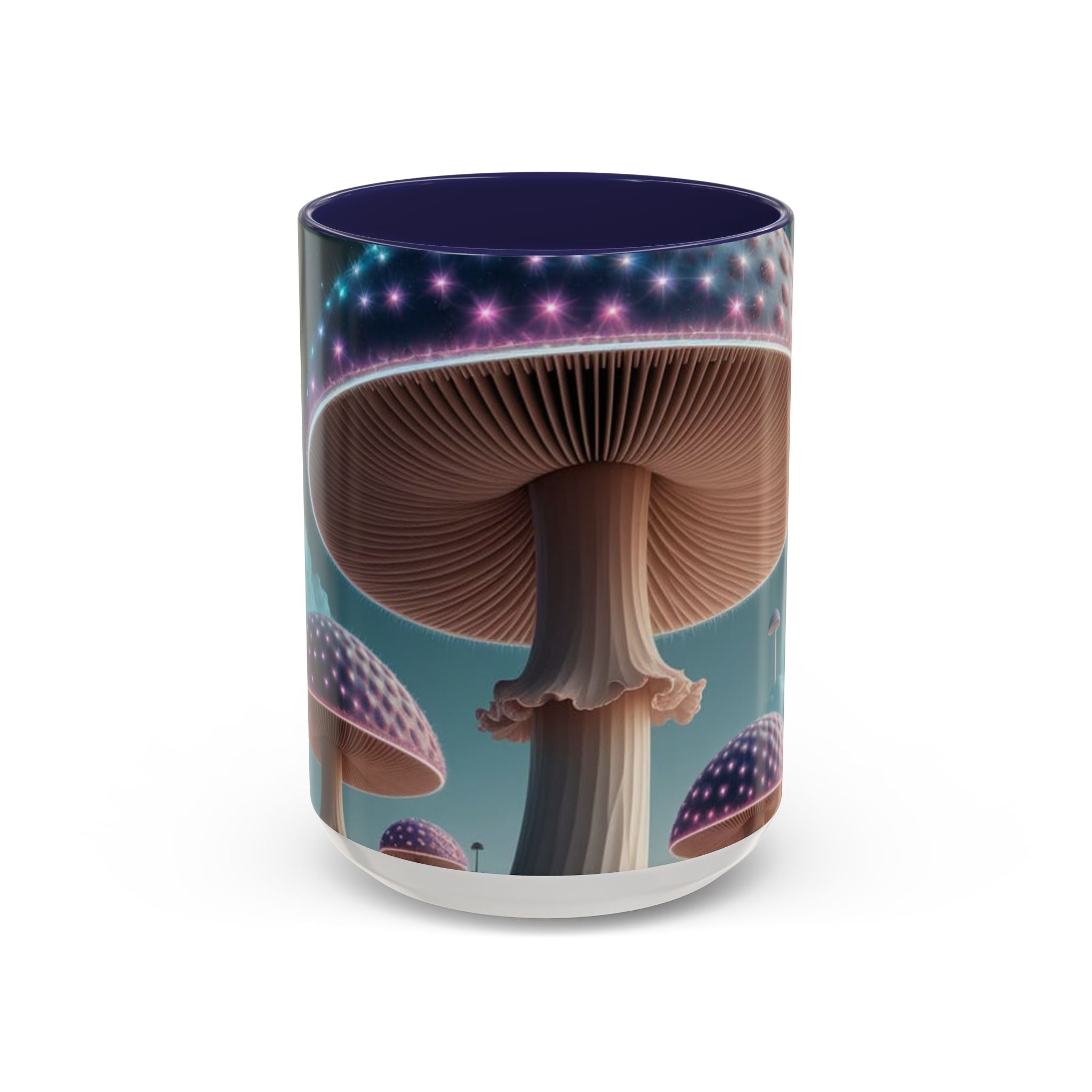 Mug: Mystical Mushroom Accent Coffee Mug — Fantasy Psychedelic Ceramic Cup (11/15oz)