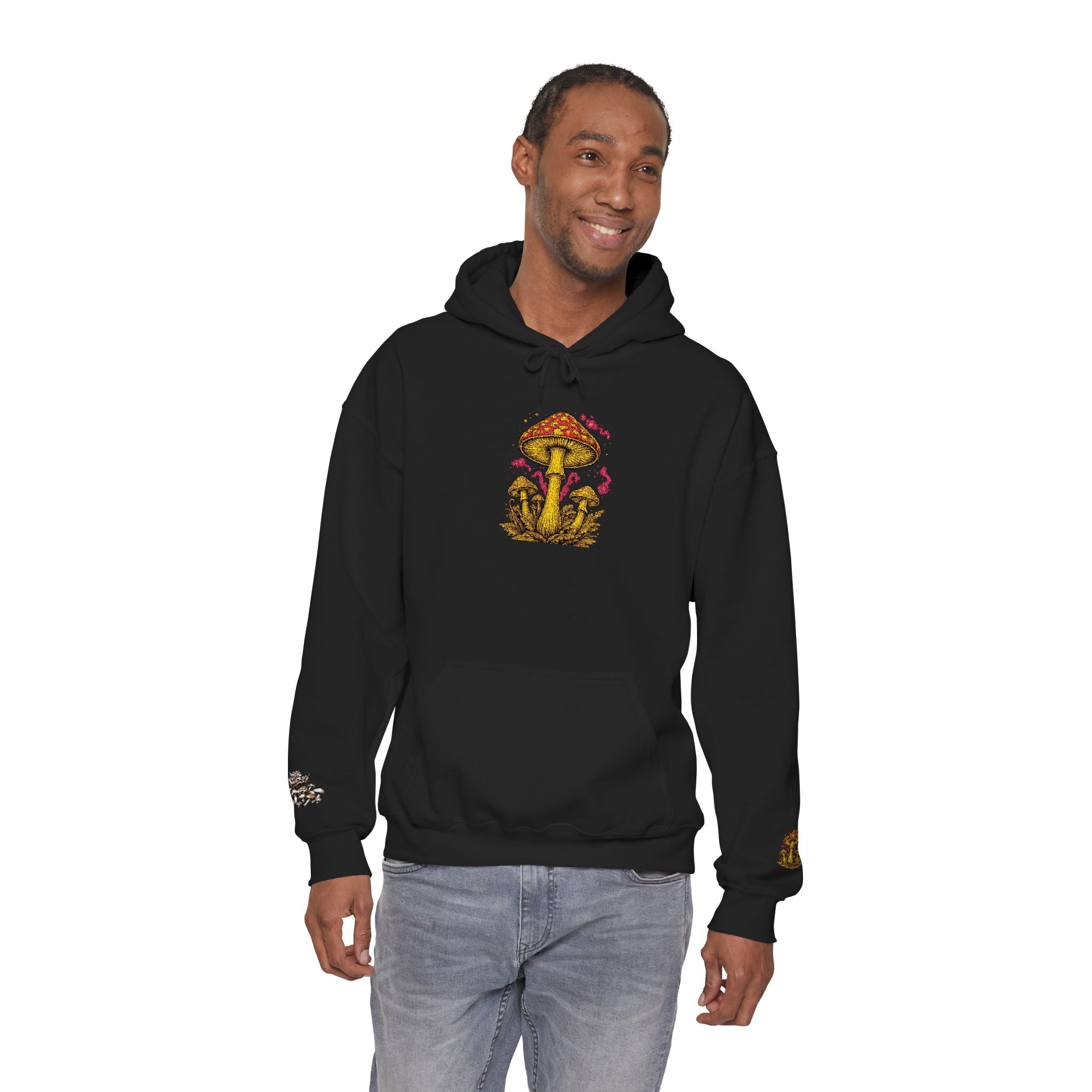 Mushroom Grove Hoodie – Whimsical Autumn Forest Mushroom Sweatshirt