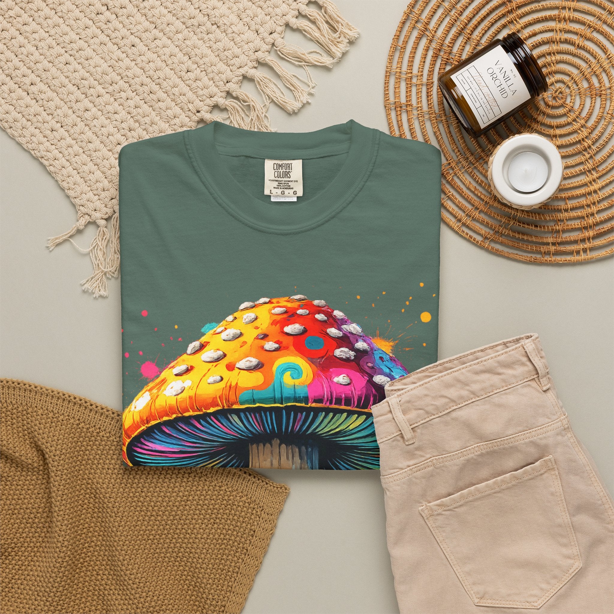 Lake Oswego Mushroom T-Shirt — Vintage Nature & Psychedelic Fungi Design