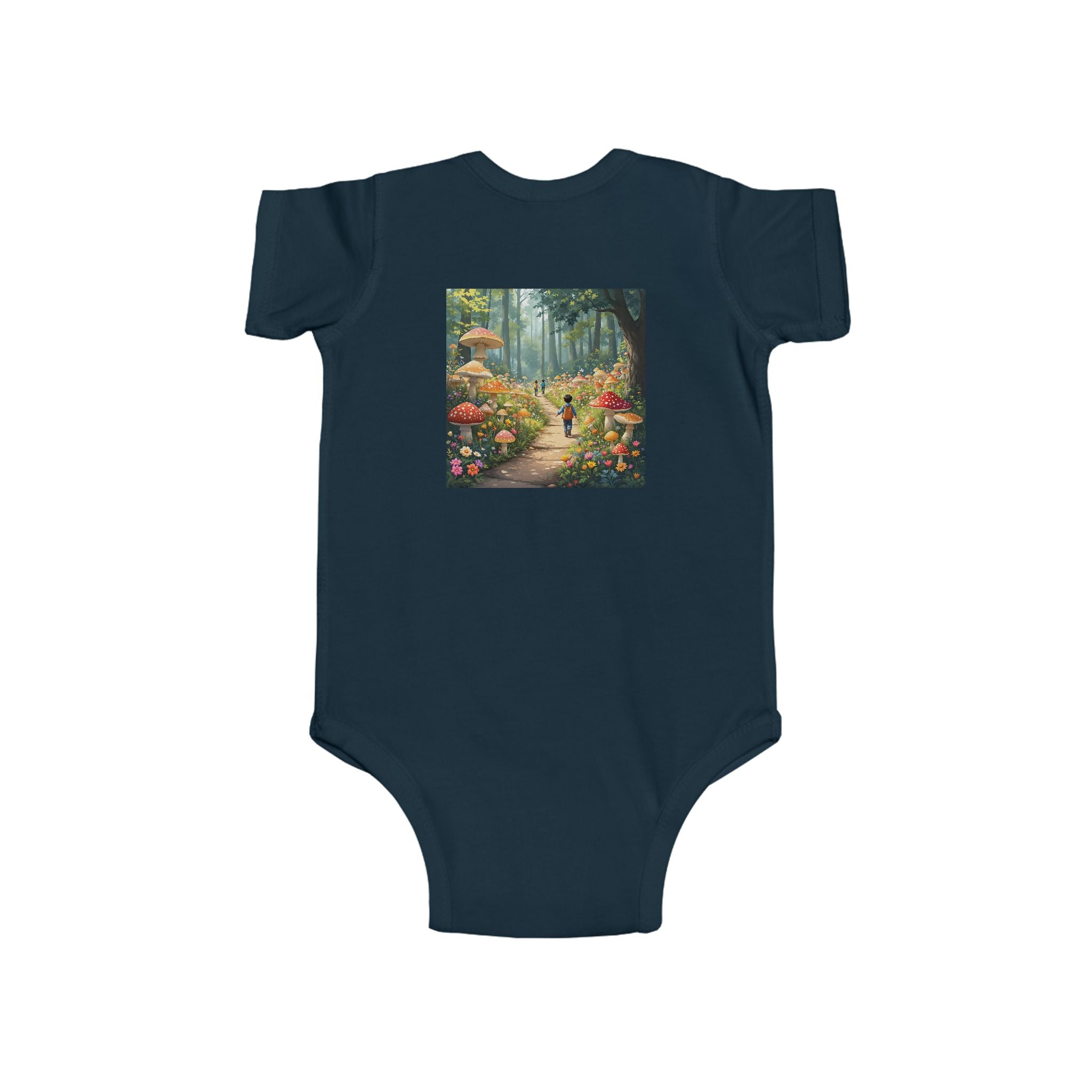 🍄👶 “Mushroom Lover – I Live to Forage” Baby Bodysuit