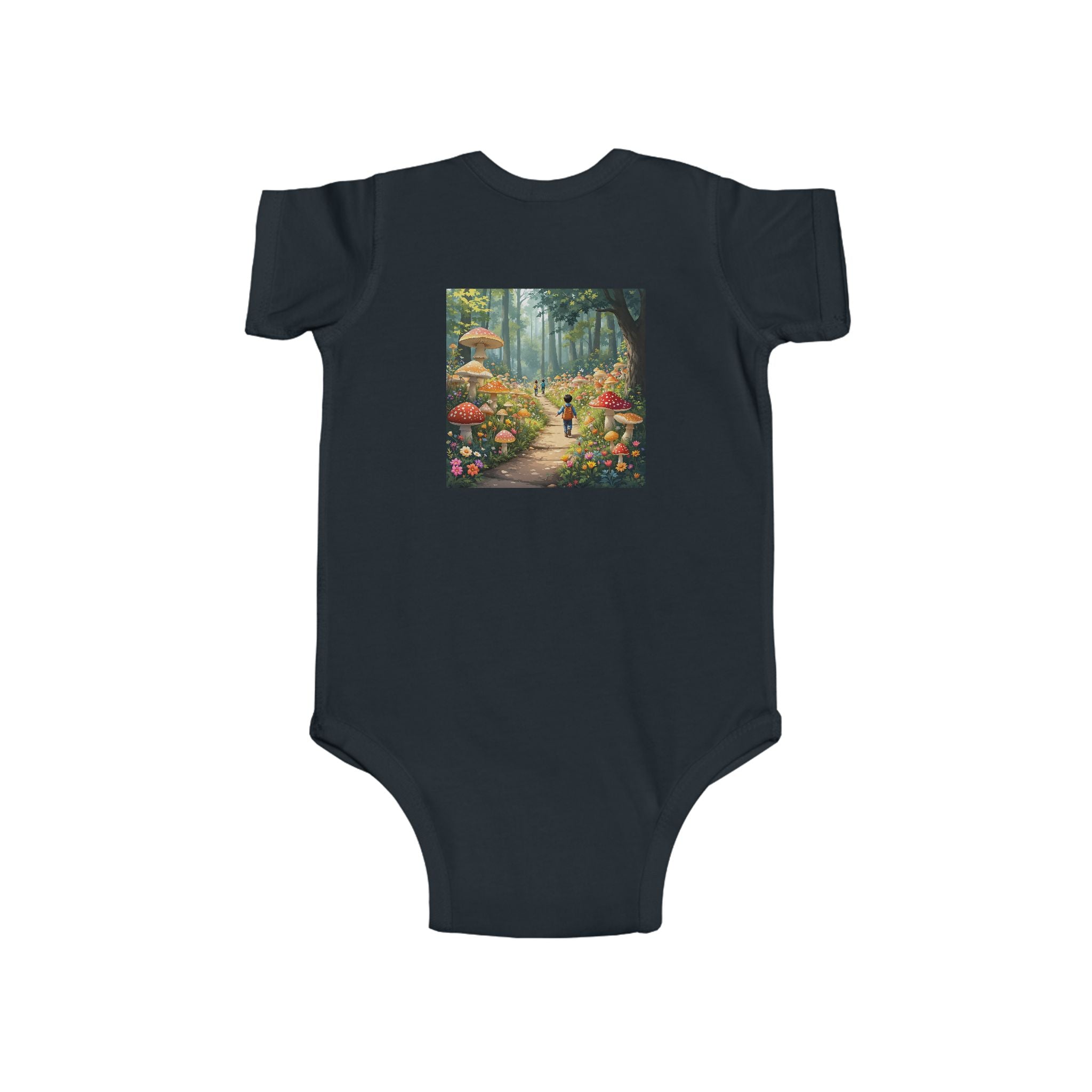 🍄👶 “Mushroom Lover – I Live to Forage” Baby Bodysuit