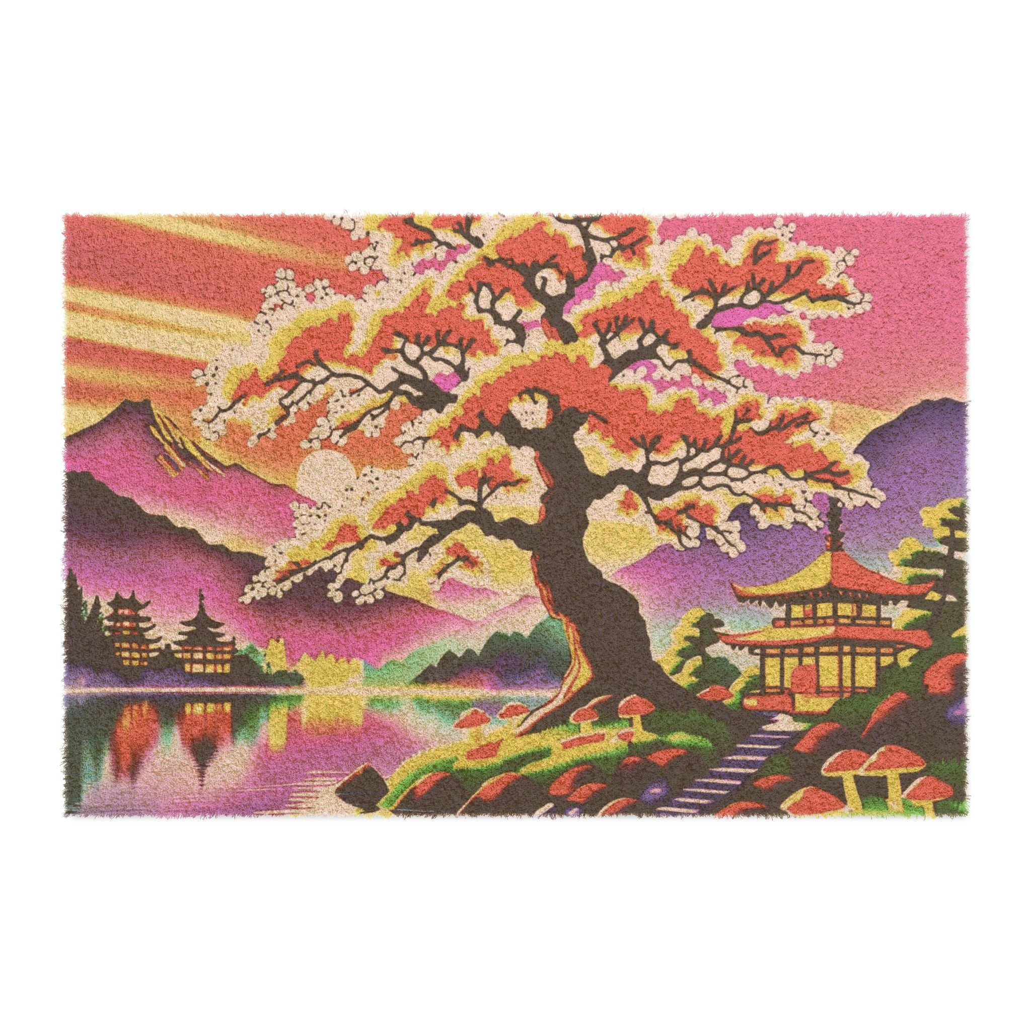 🌸✨ Mystical Sakura Glow Doormat ✨🌸