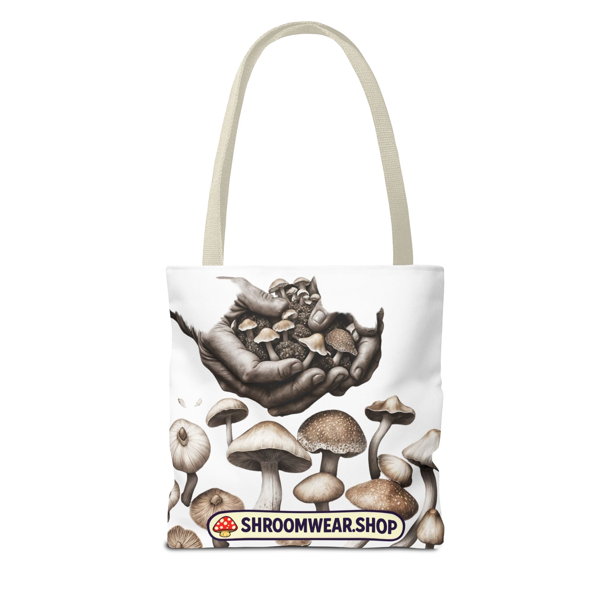 Tote Bag: Mushroom Tote Bag — Hand-Harvested Fungi Illustration Tote