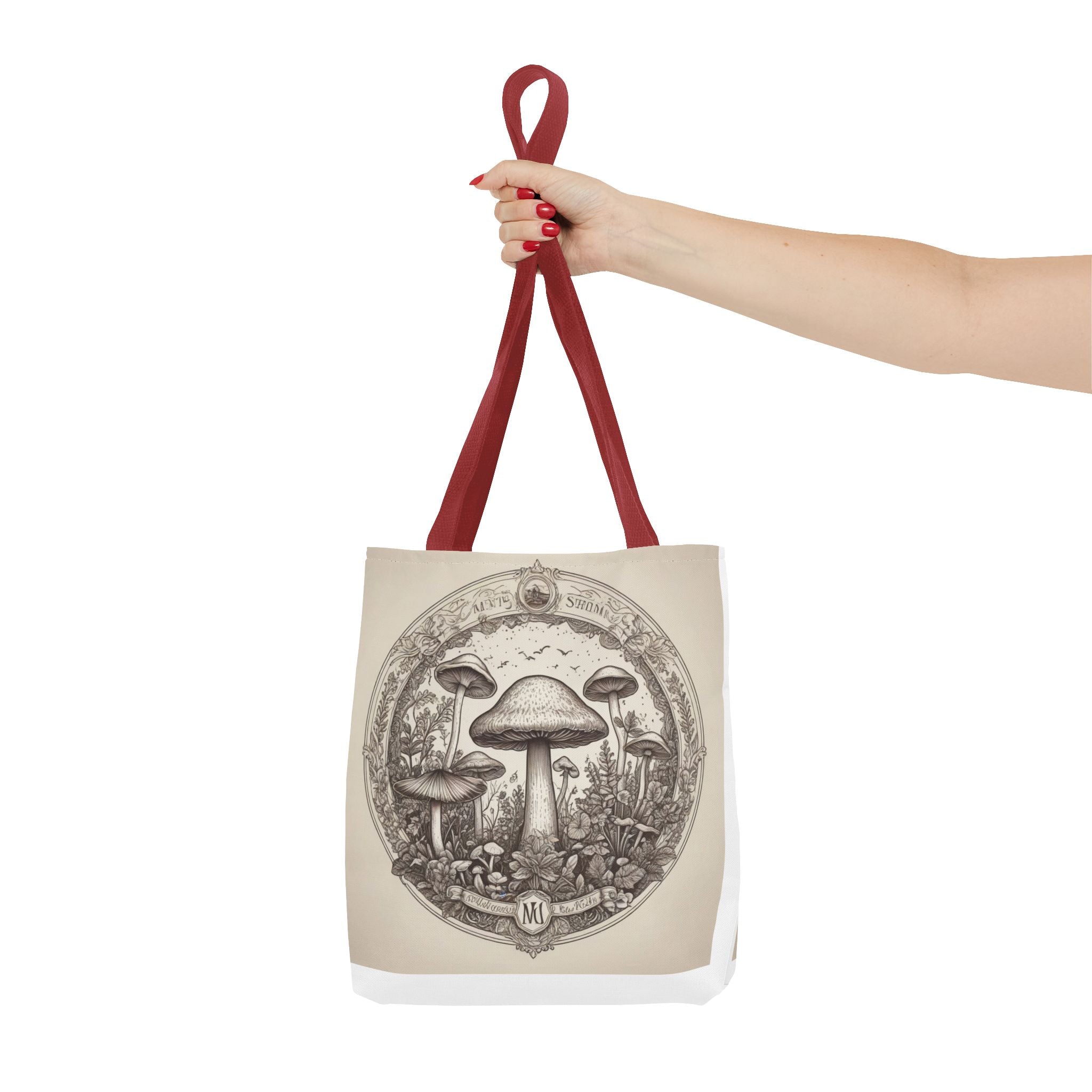 👜 Mystic Shroom Circle Tote Bag – Where Art Nouveau Meets Nature 🍄