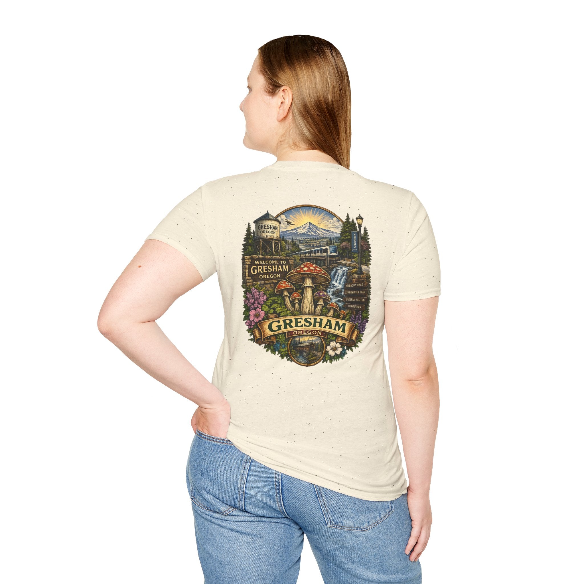 Psychedelic Mushroom Graphic T-Shirt — Red Amanita Illustration