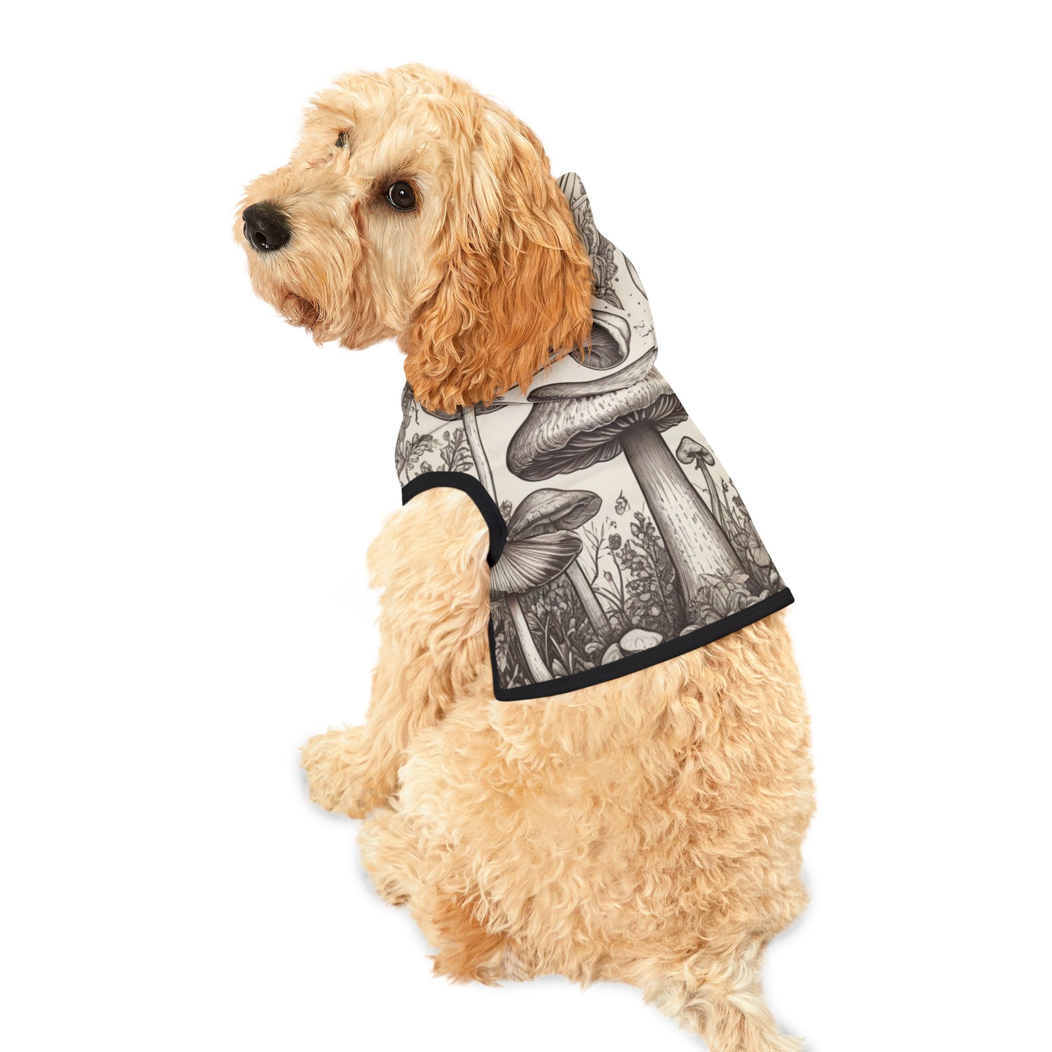 🍄 Enchanted Grove Pet Hoodie – Where Myth Meets Cozy Let your furry companion stroll through the woodland of dreams with this intricately illustrated Enchanted Grove Pet Hoodie.