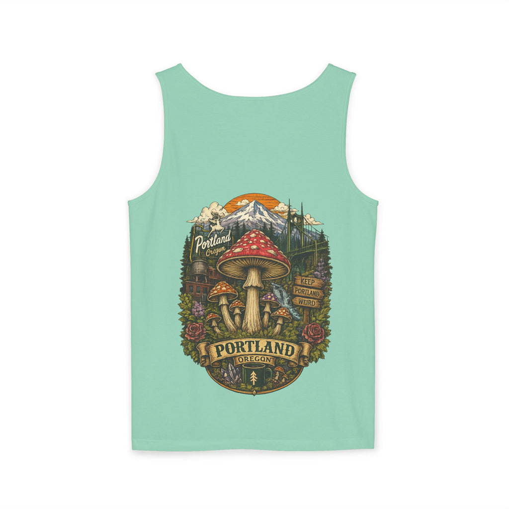 Mushroom Graphic Tank Top — Colorful Psychedelic Fungi Design