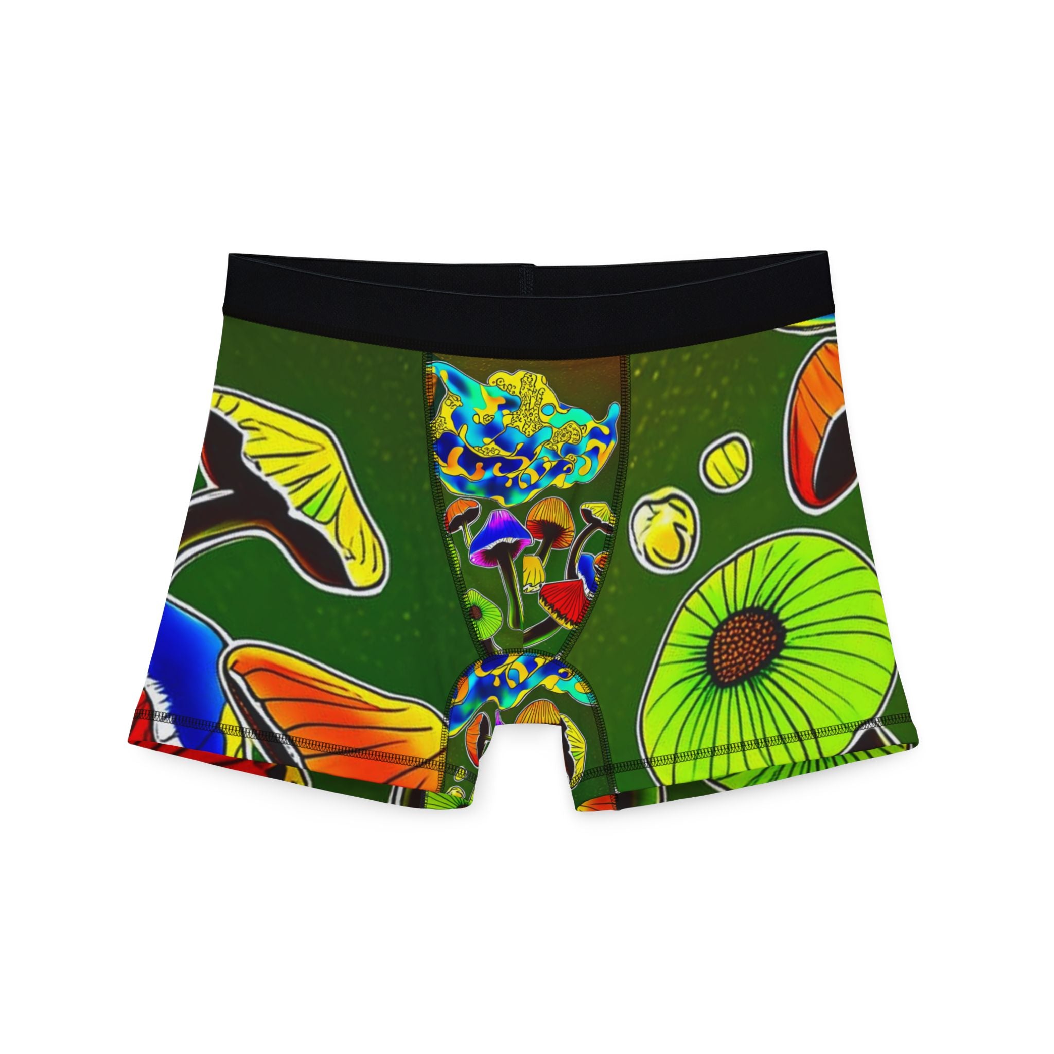 Mushroom Pattern Men’s Boxers — Colorful Psychedelic Fungi Print