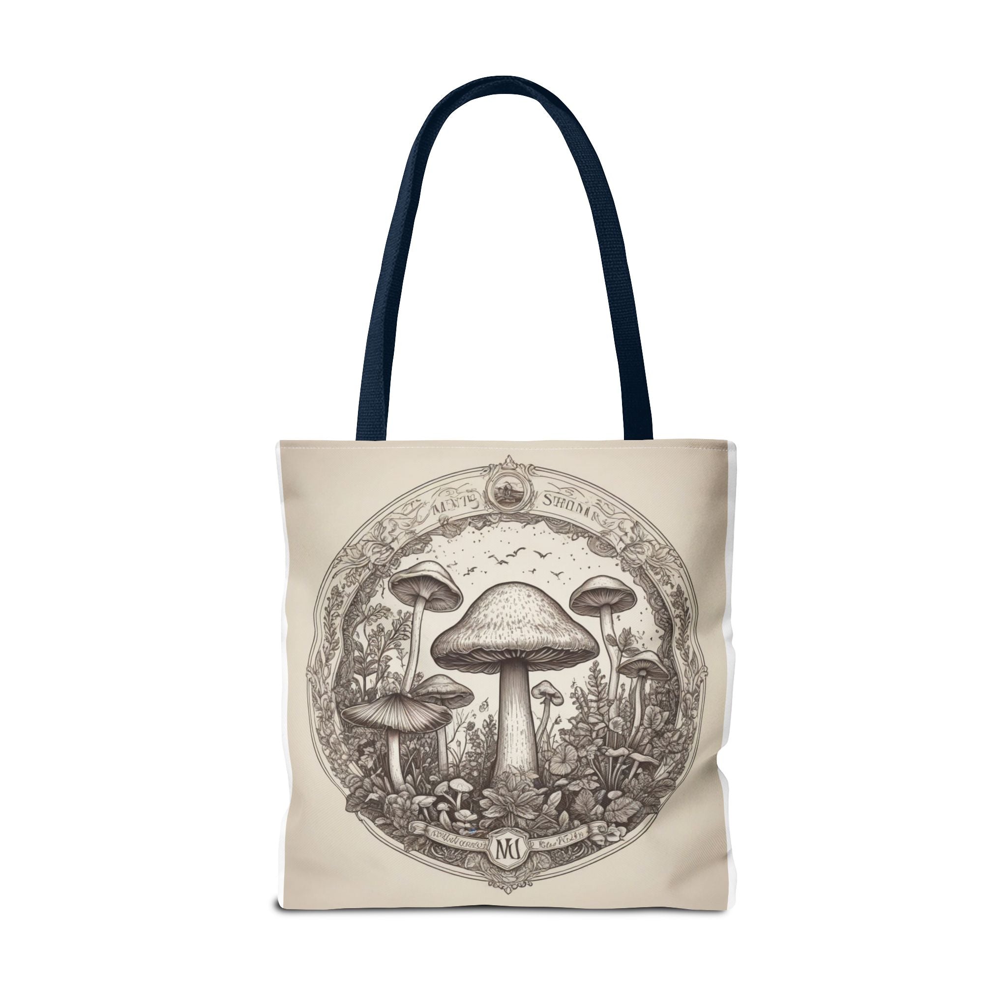 👜 Mystic Shroom Circle Tote Bag – Where Art Nouveau Meets Nature 🍄