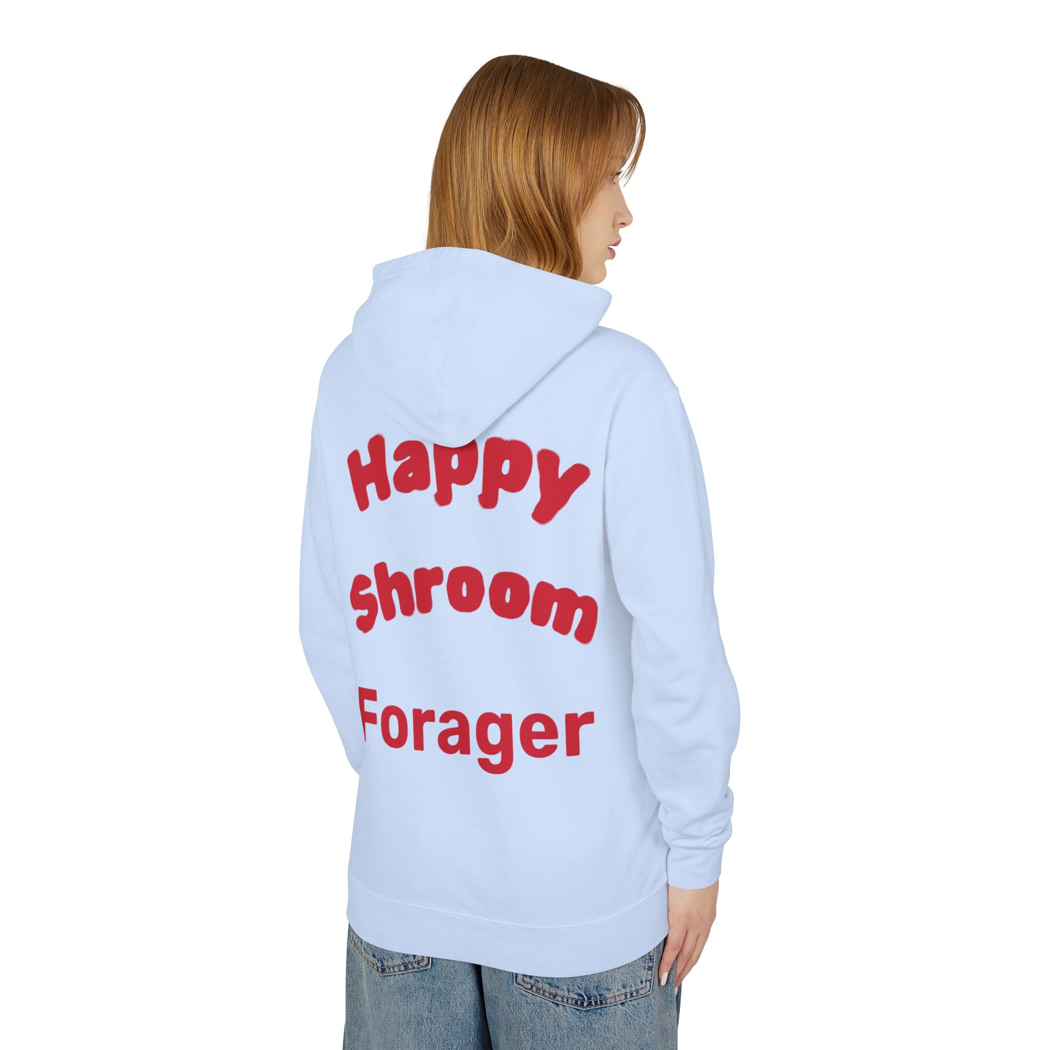 Mushroom Christmas Tree Hoodie — "Happy Shroom Forager" Holiday Pullover