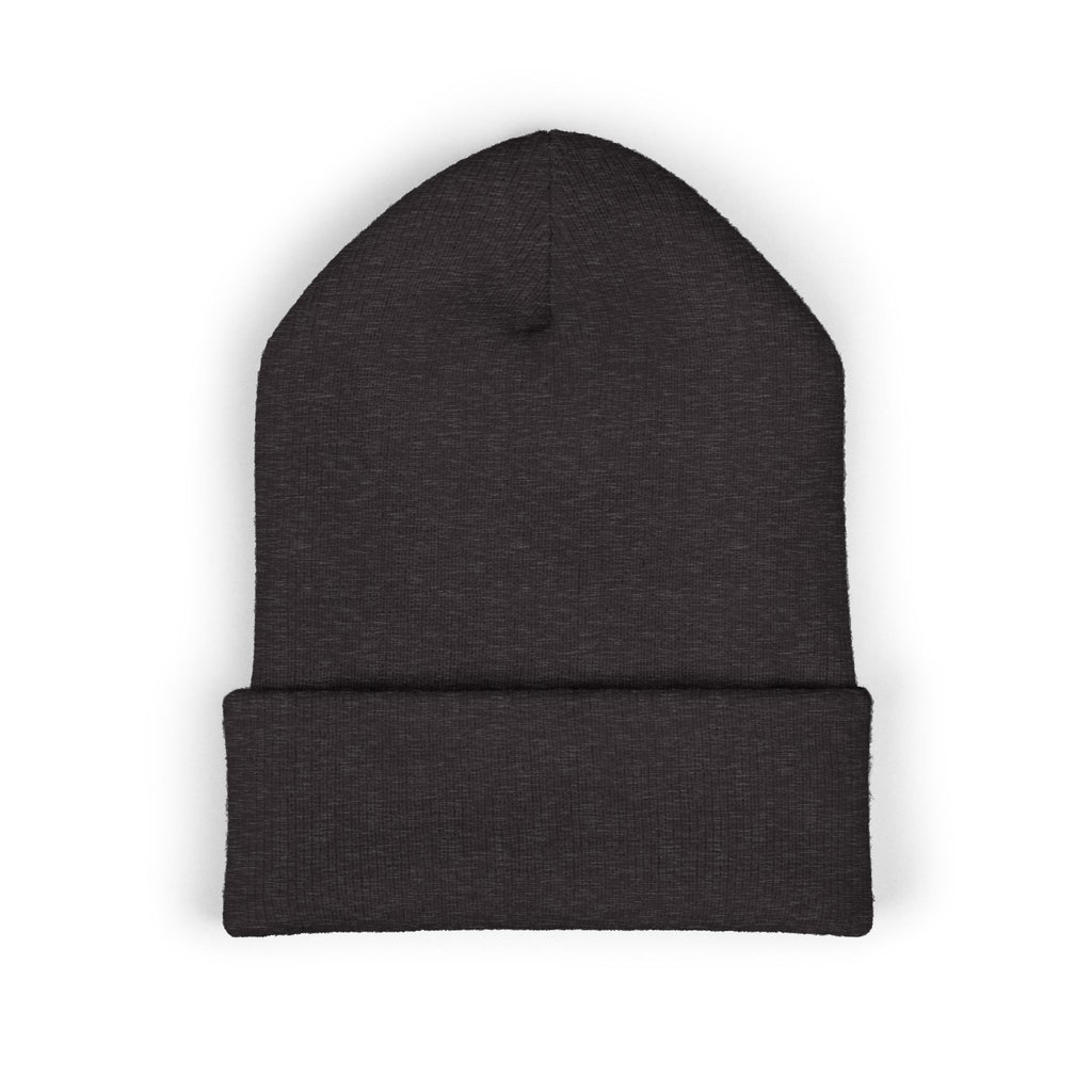 Beanie: Embroidered Colorful Mushroom Beanie — Cute Cuffed Knit Hat