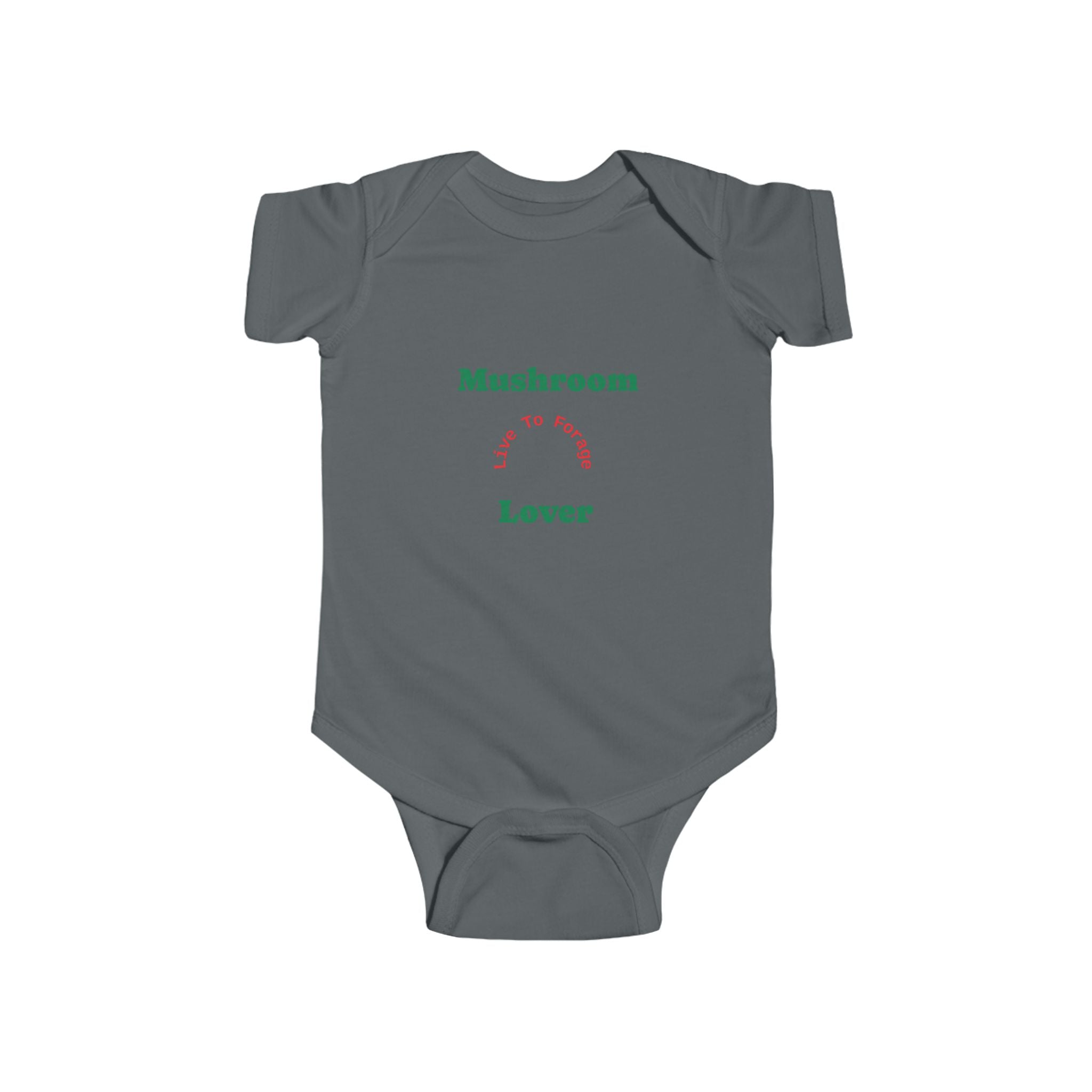 🍄👶 “Mushroom Lover – I Live to Forage” Baby Bodysuit