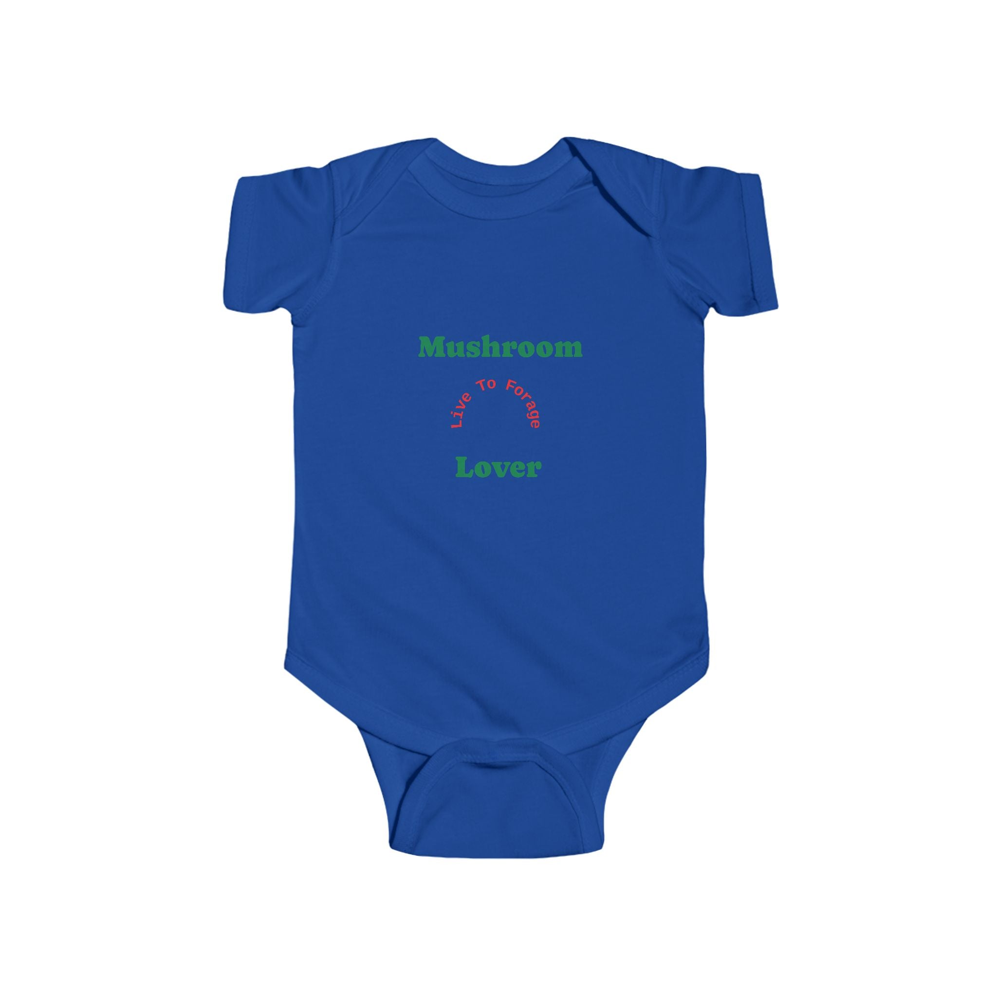 🍄👶 “Mushroom Lover – I Live to Forage” Baby Bodysuit