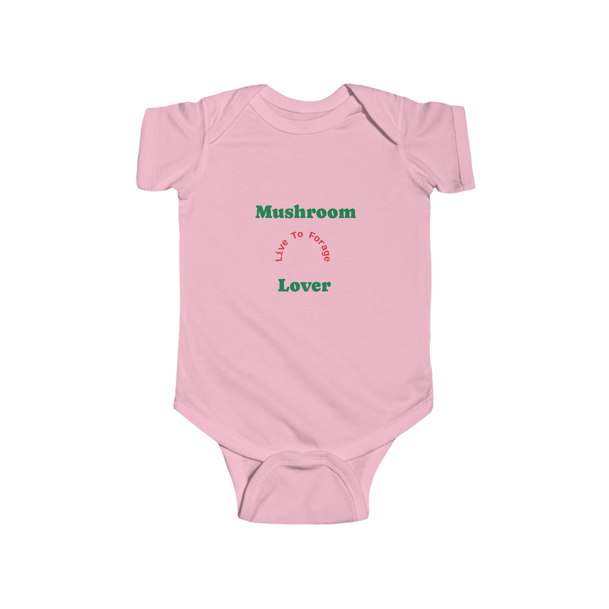 🍄👶 “Mushroom Lover – I Live to Forage” Baby Bodysuit