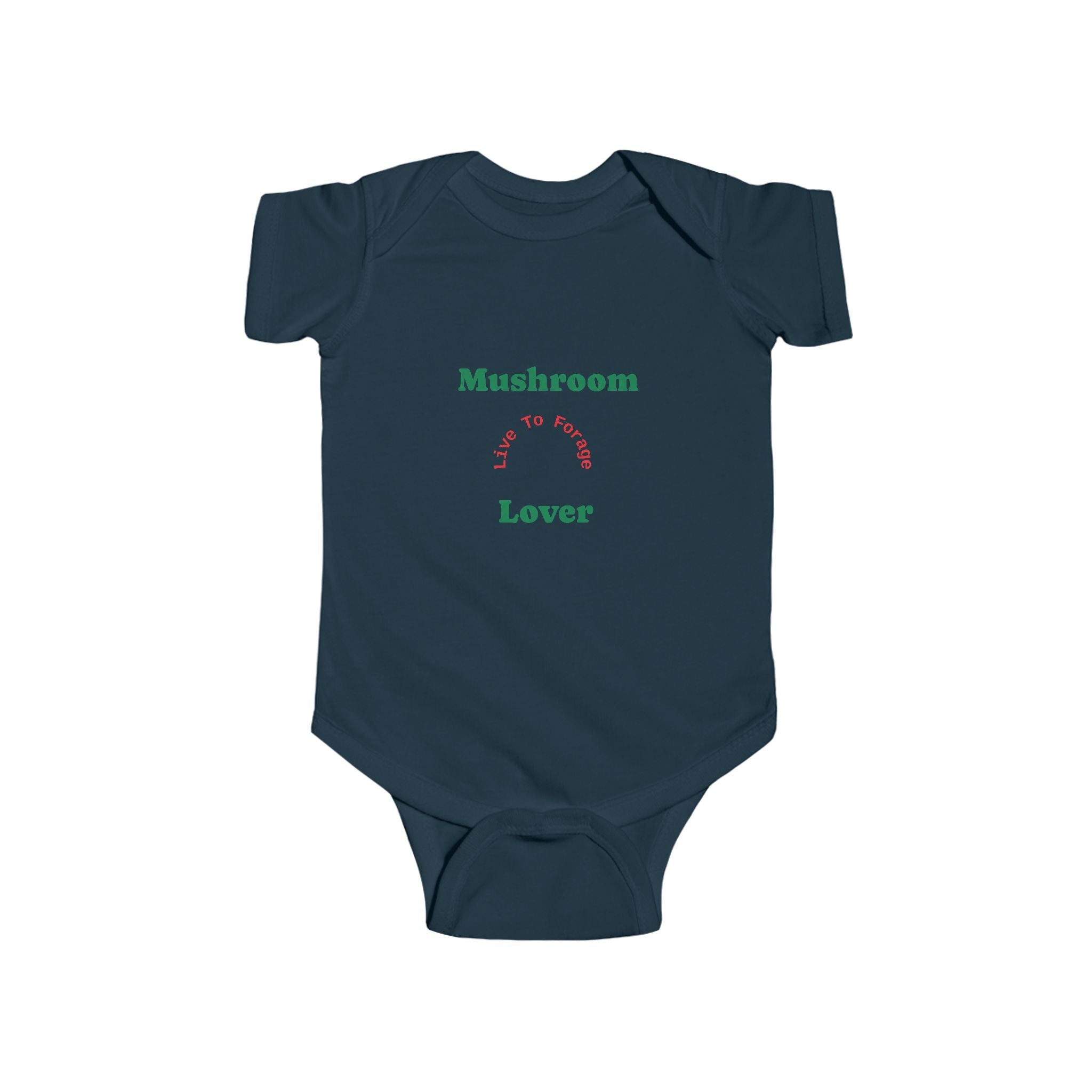 🍄👶 “Mushroom Lover – I Live to Forage” Baby Bodysuit