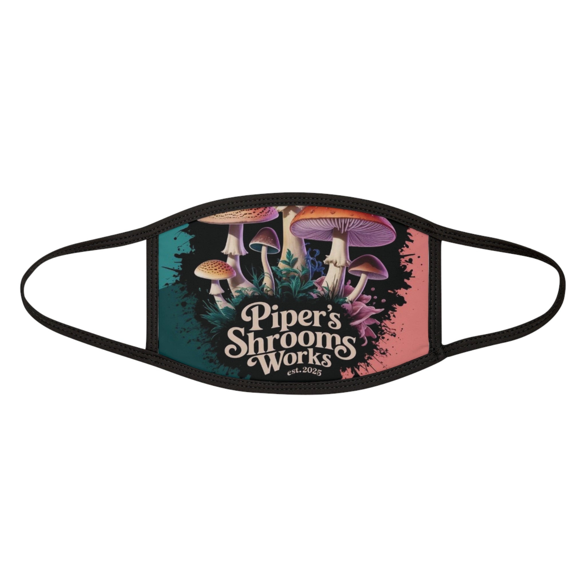 Face Mask: Piper's Shrooms Works Mushroom Face Mask — Psychedelic Fungi Graphic Mask