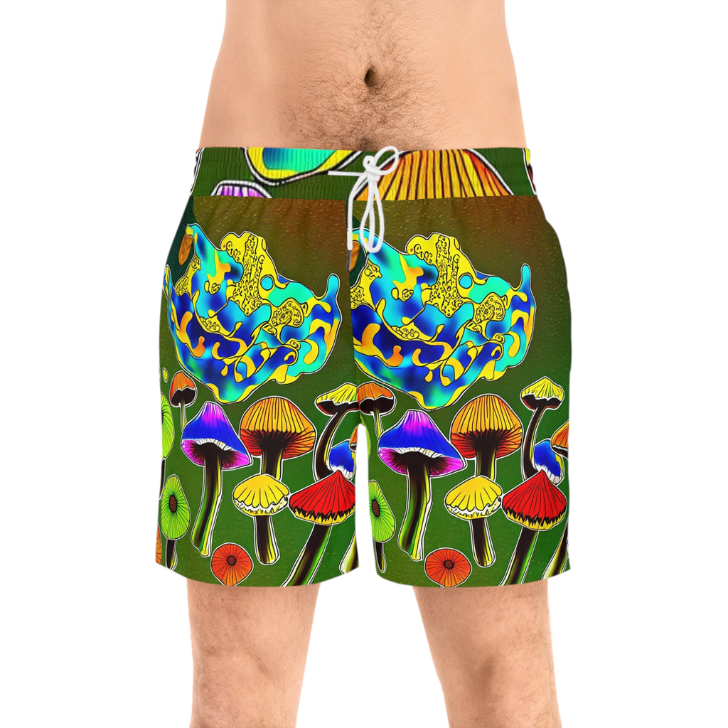 Bañador de Hongos Psicodélicos – Bañador Vibrante con Estampado Completo para Hombre