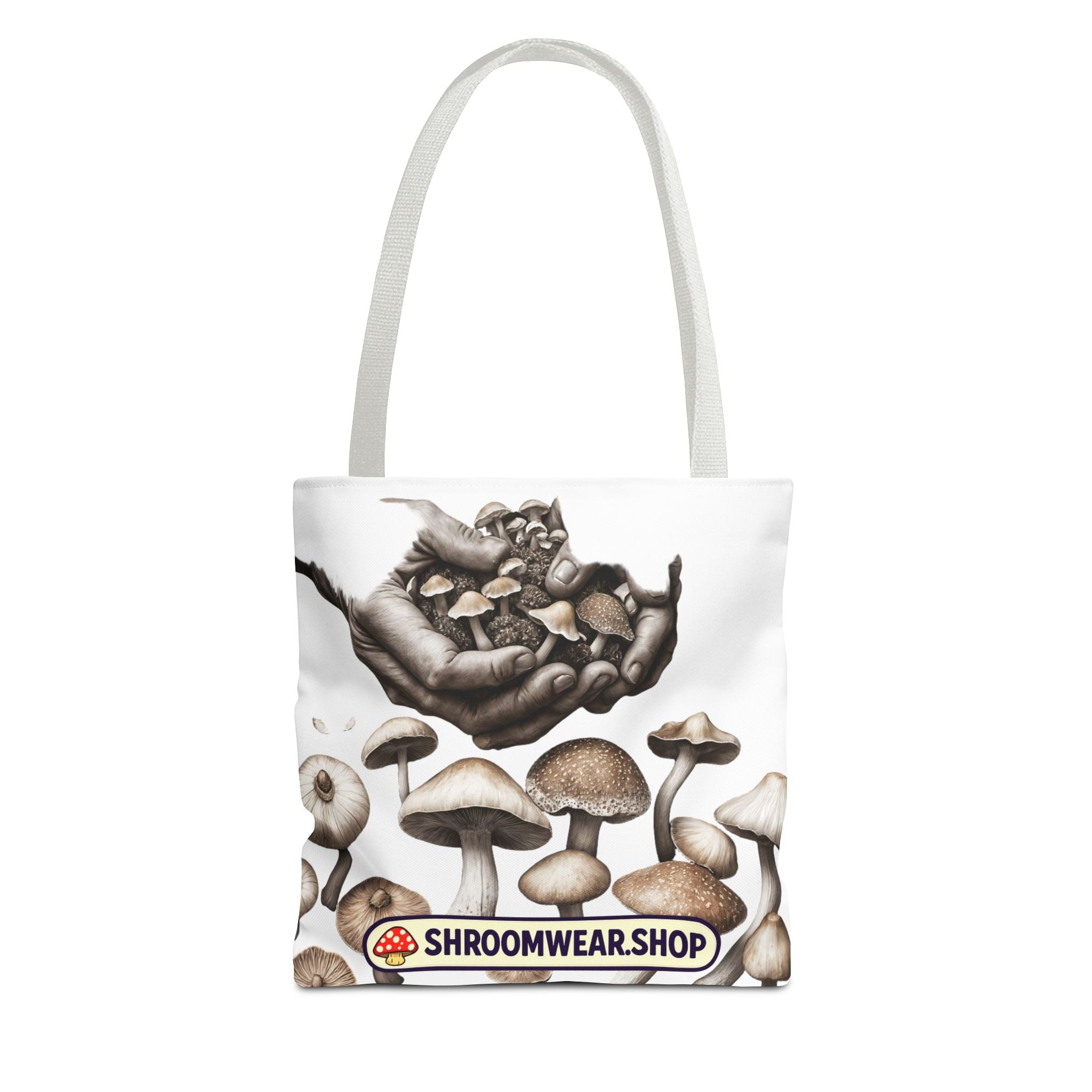 Tote Bag: Mushroom Tote Bag — Hand-Harvested Fungi Illustration Tote