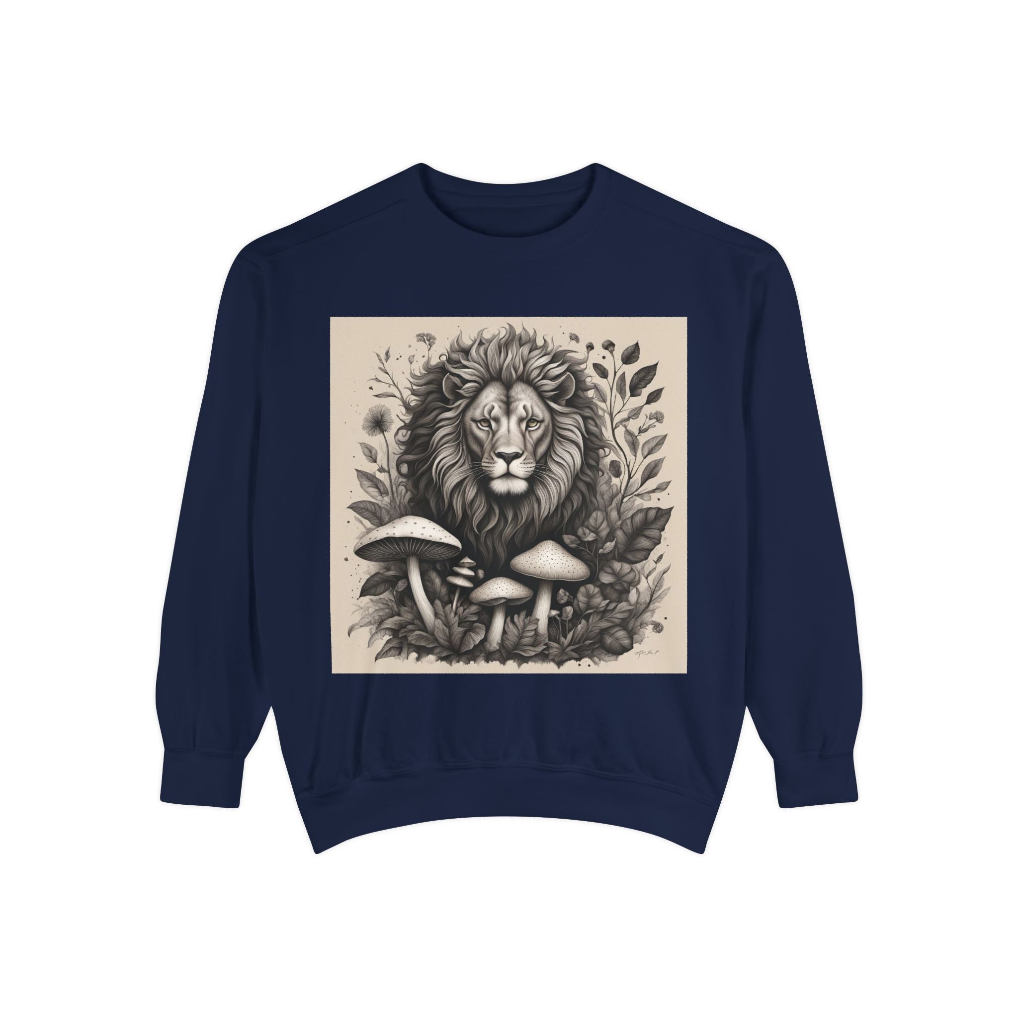 🦁 Lionheart & Shrooms Sweatshirt – Wear the Wild Within 🍄