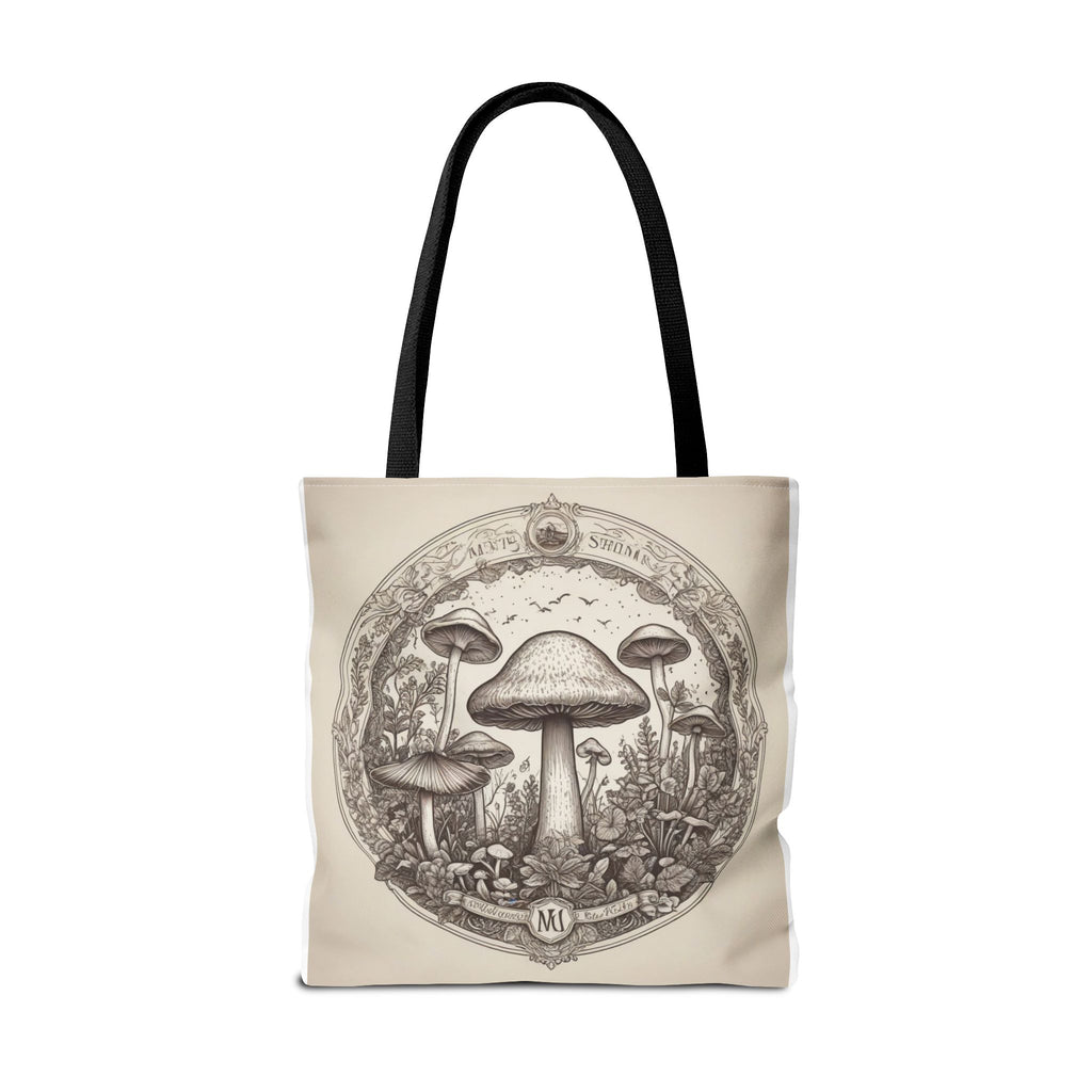 👜 Mystic Shroom Circle Tote Bag – Where Art Nouveau Meets Nature 🍄